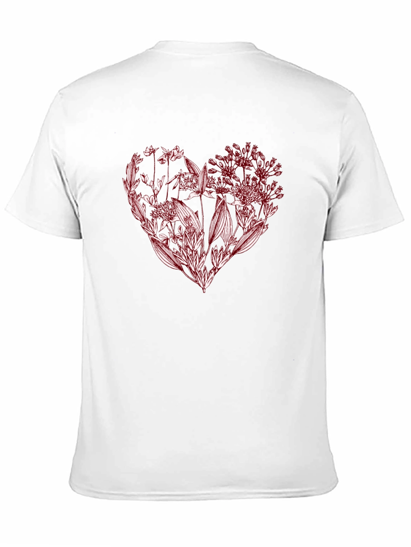 Floral Heart Graphic Tee - Stylish Black T-Shirt