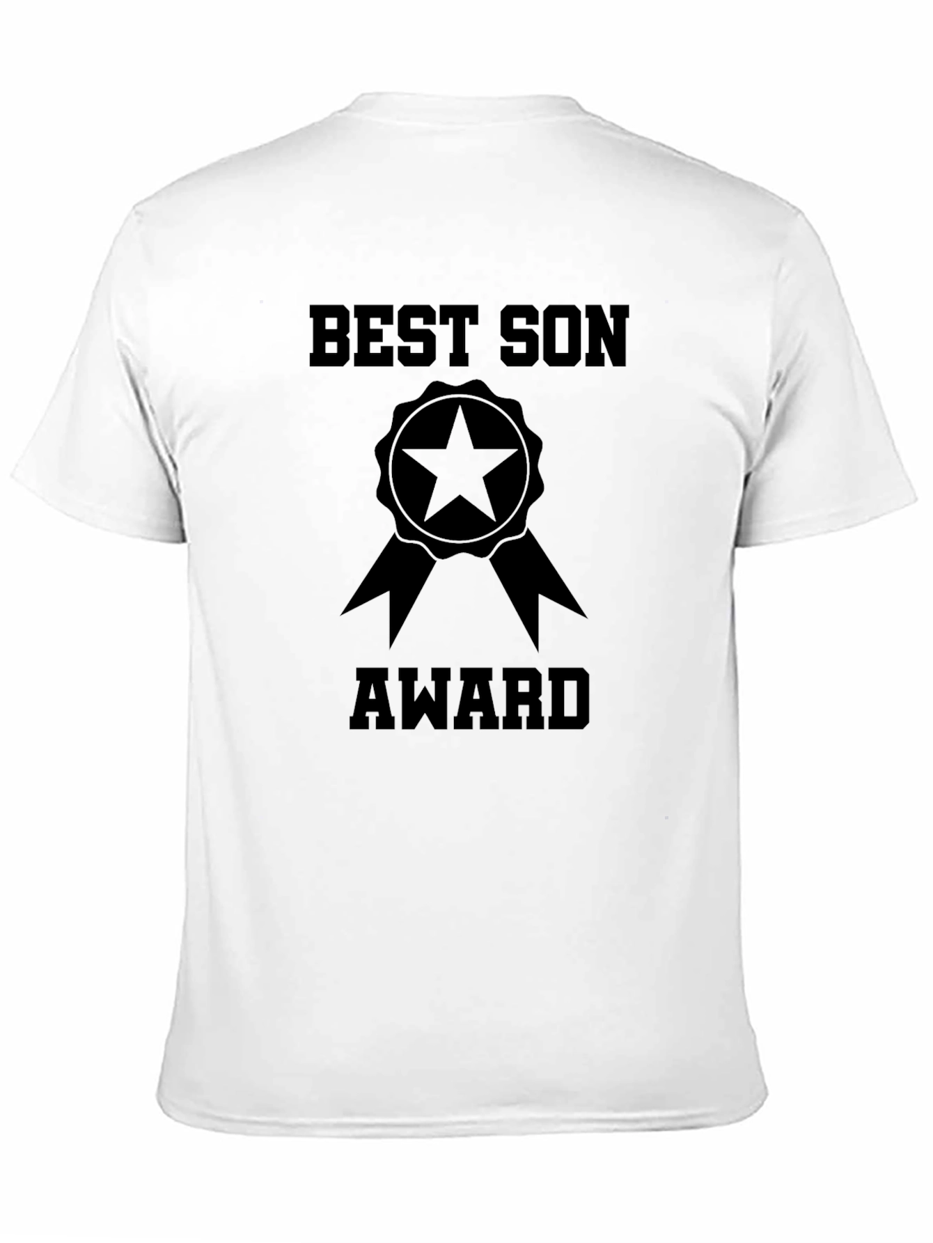 Best Son Award T-Shirt - Black Cotton Tee