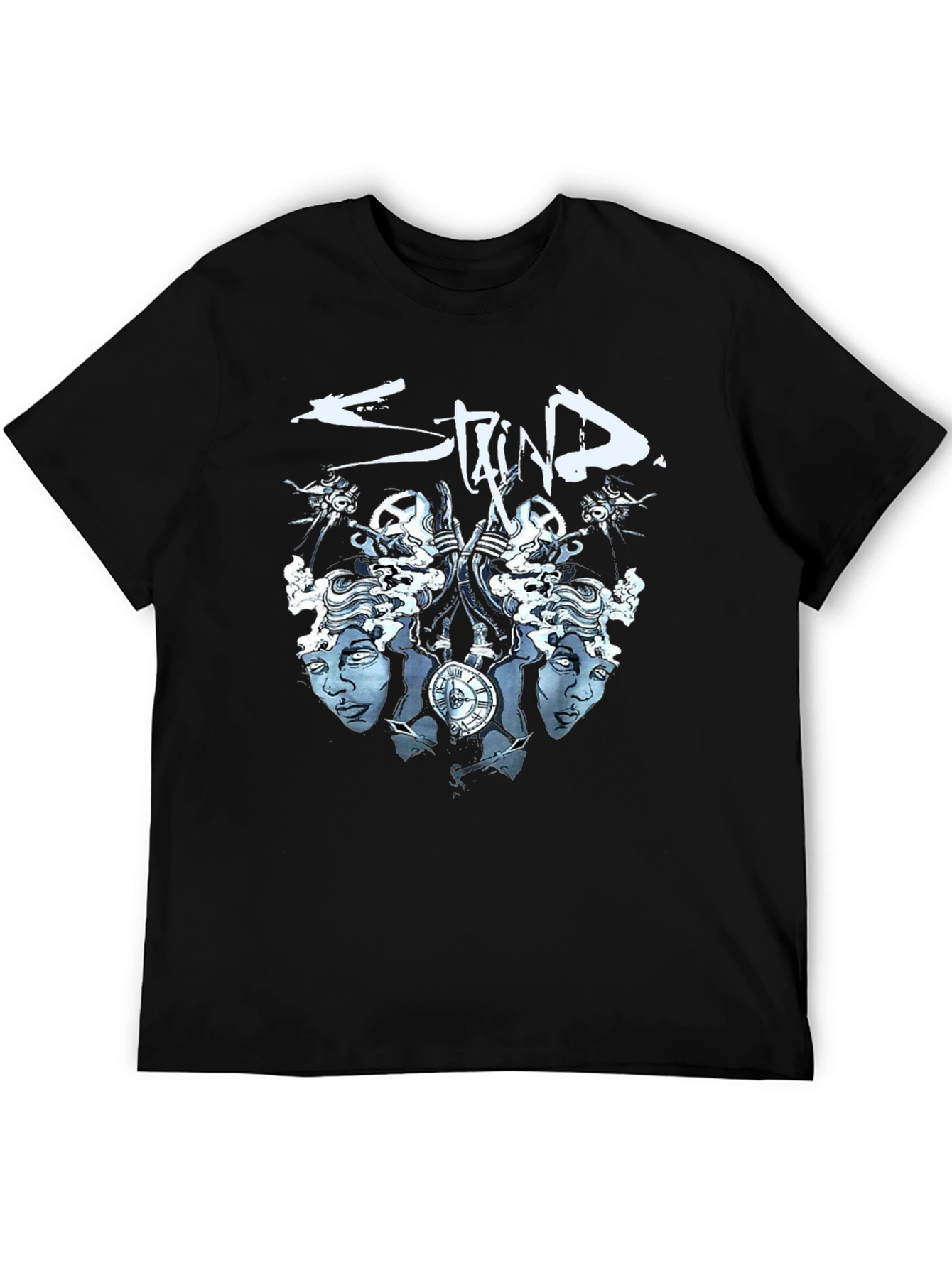 Staind Band Graphic T-Shirt - Black Cotton Blend