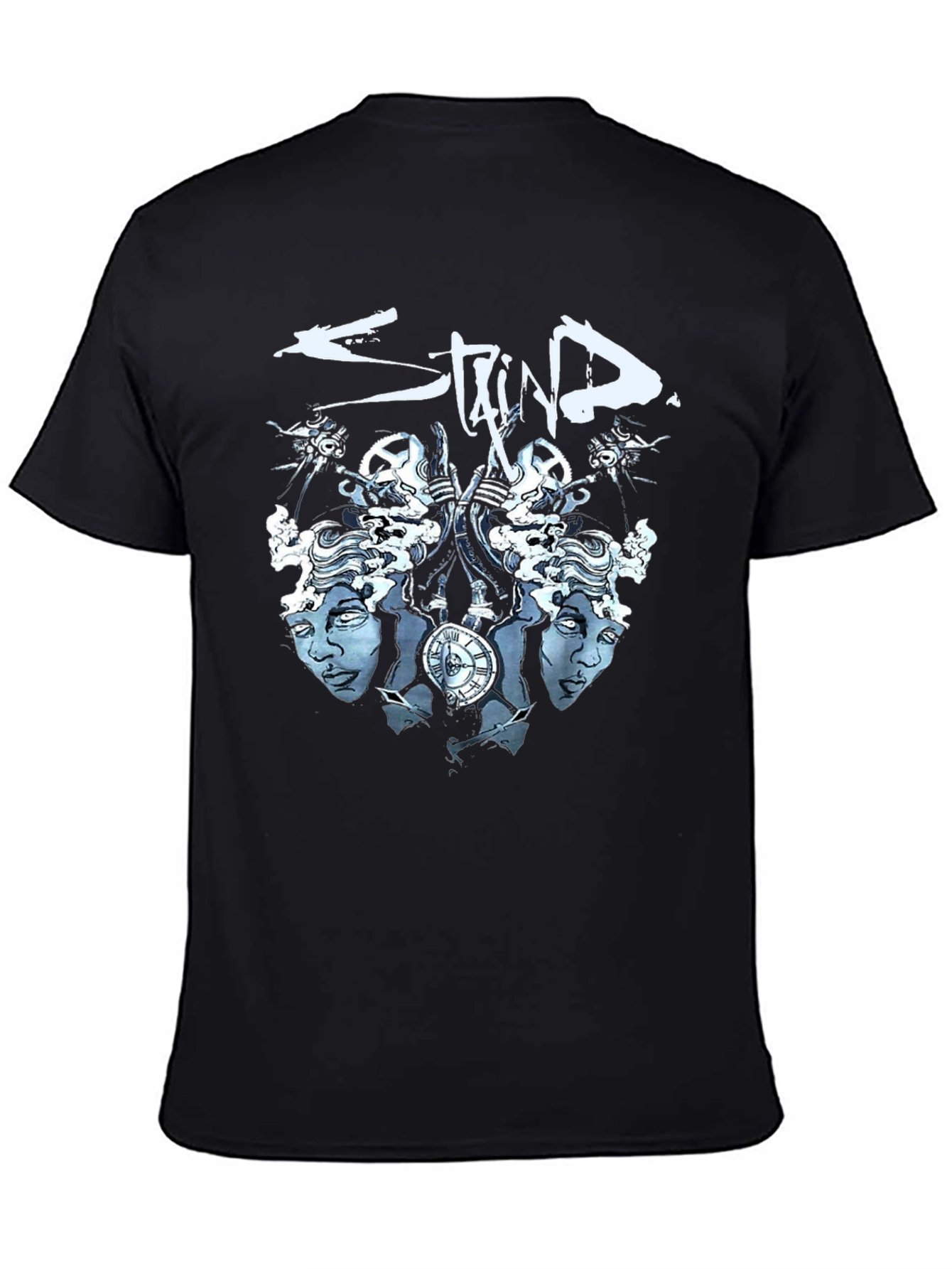 Staind Band Graphic T-Shirt - Black Cotton Blend