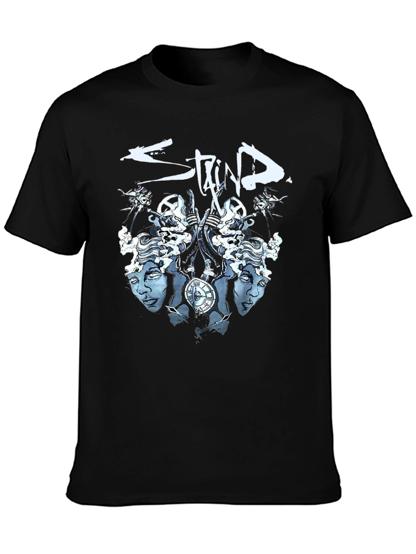 Staind Band Graphic T-Shirt - Black Cotton Blend