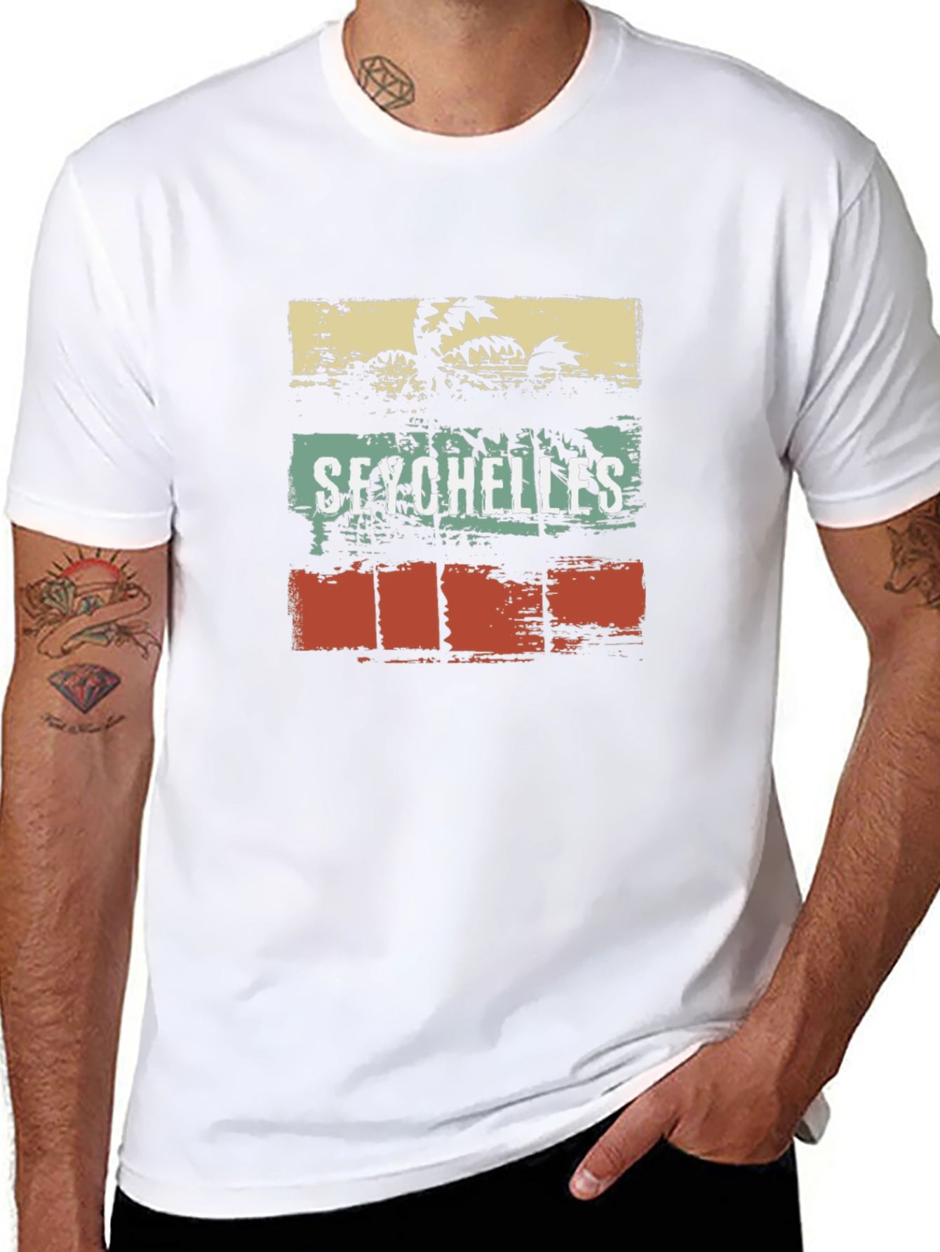Seychelles Retro Palm Tree T-Shirt