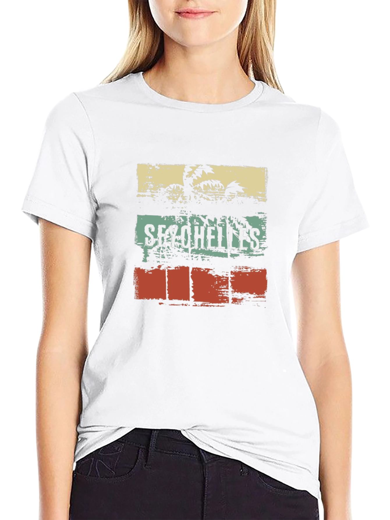 Seychelles Retro Palm Tree T-Shirt