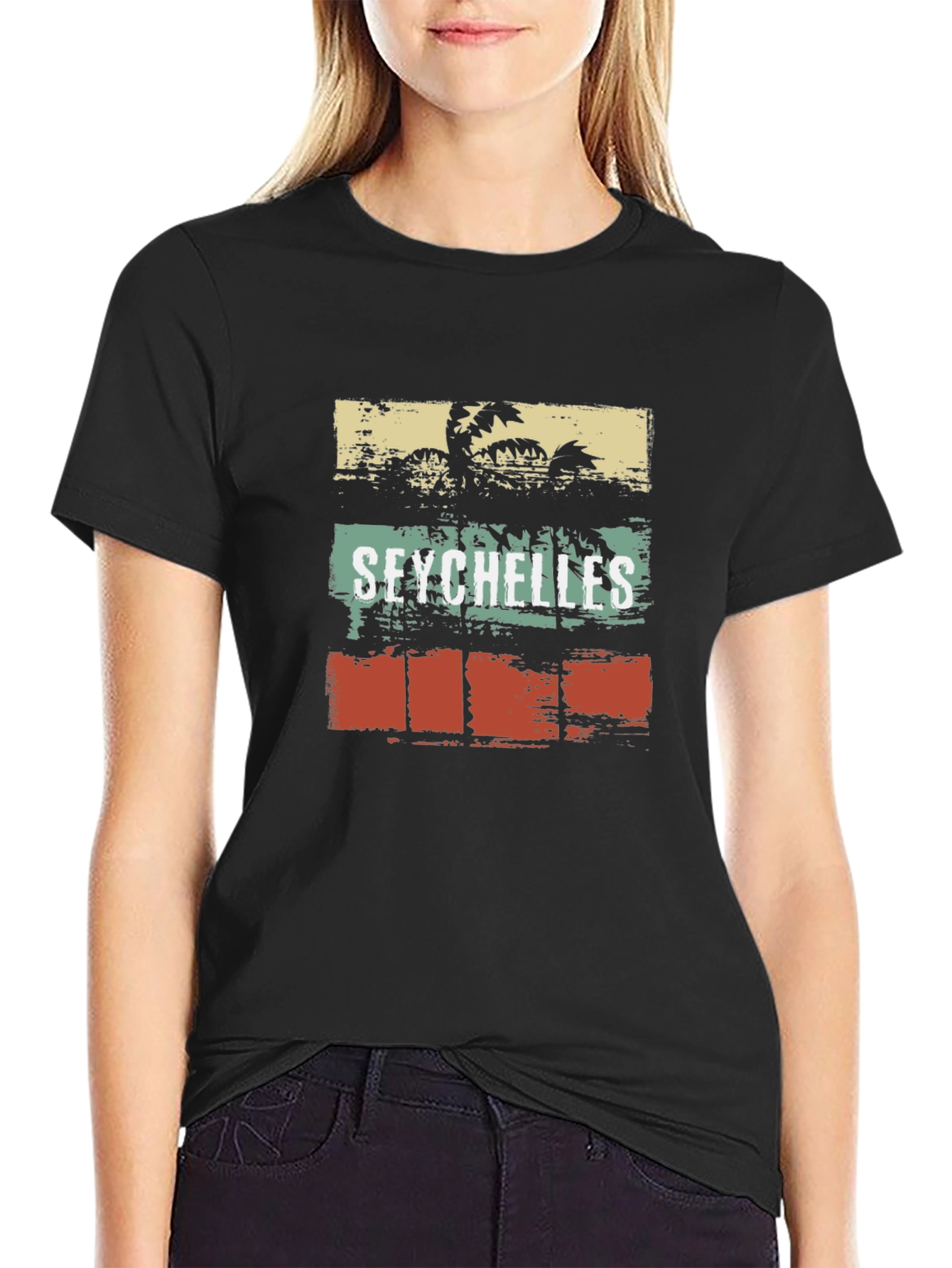Seychelles Retro Palm Tree T-Shirt
