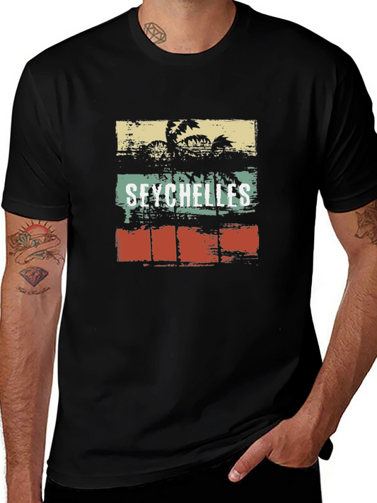 Seychelles Retro Palm Tree T-Shirt