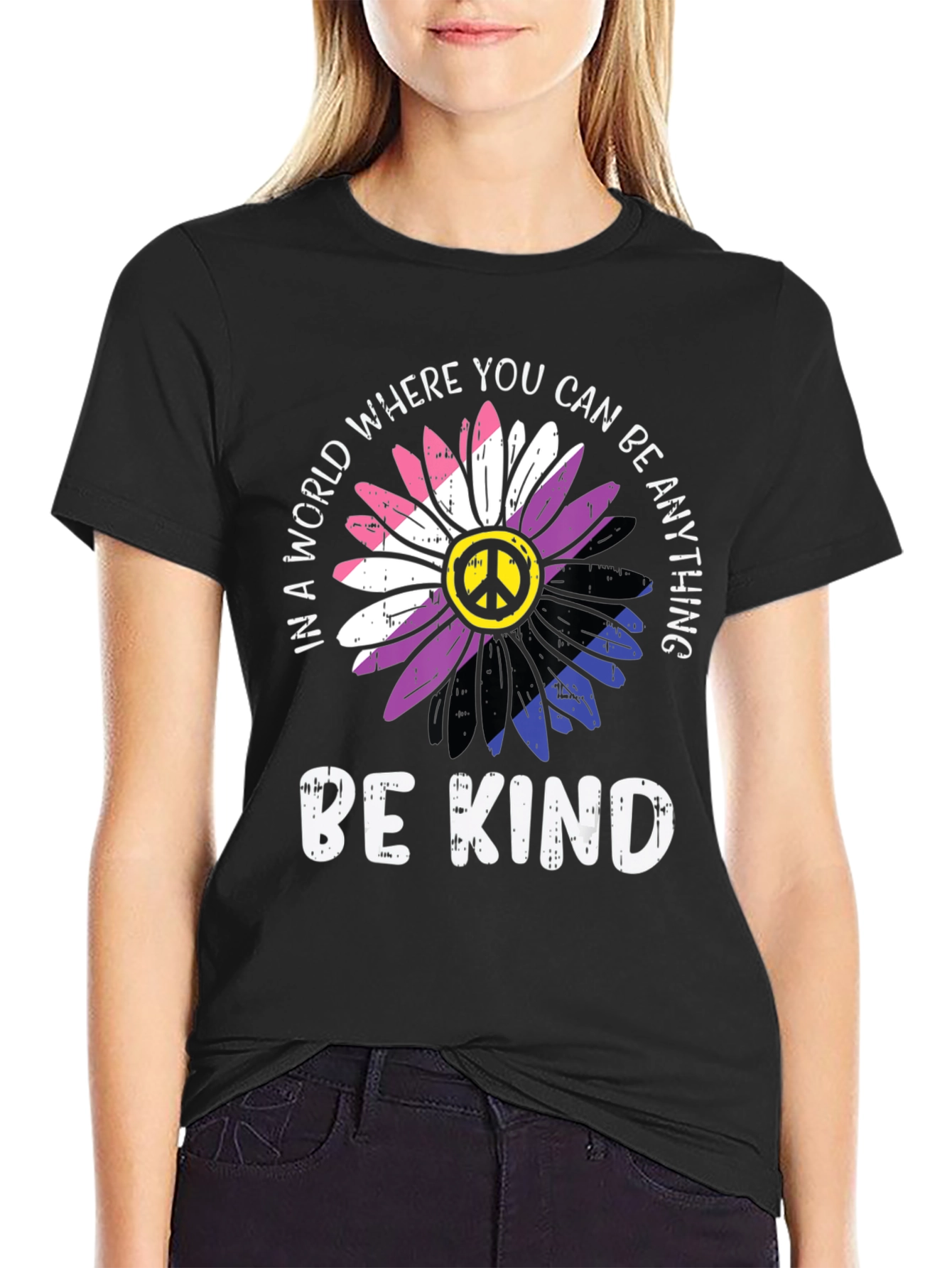 Be Kind Floral Peace T-Shirt