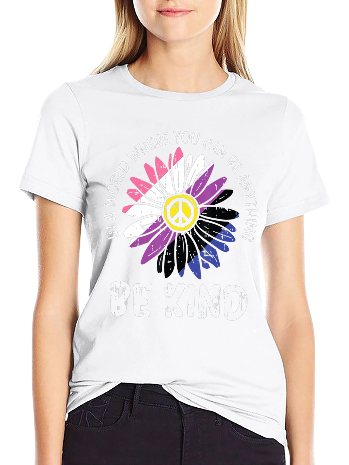 Be Kind Floral Peace T-Shirt