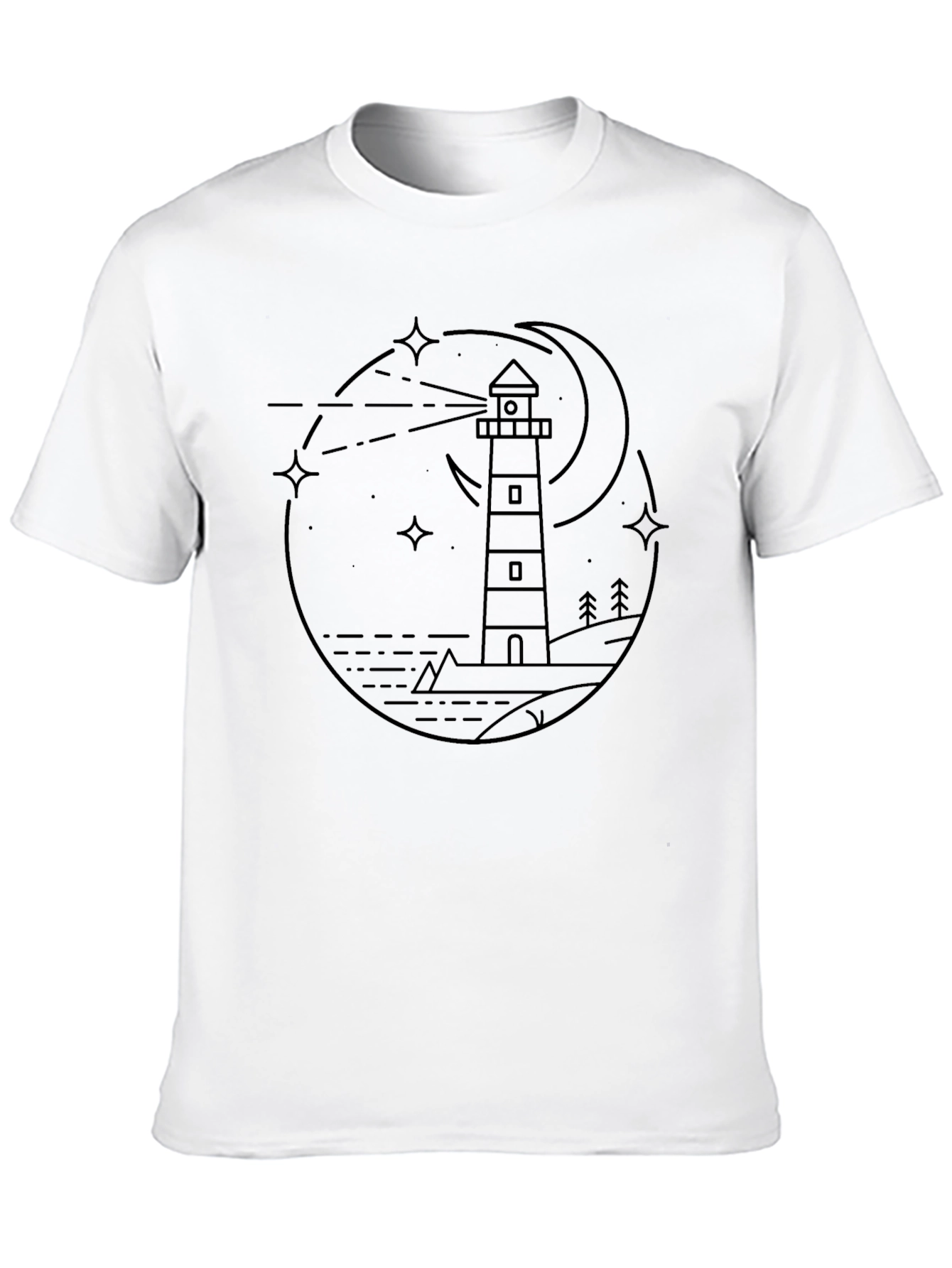 Lighthouse at Night Graphic Tee