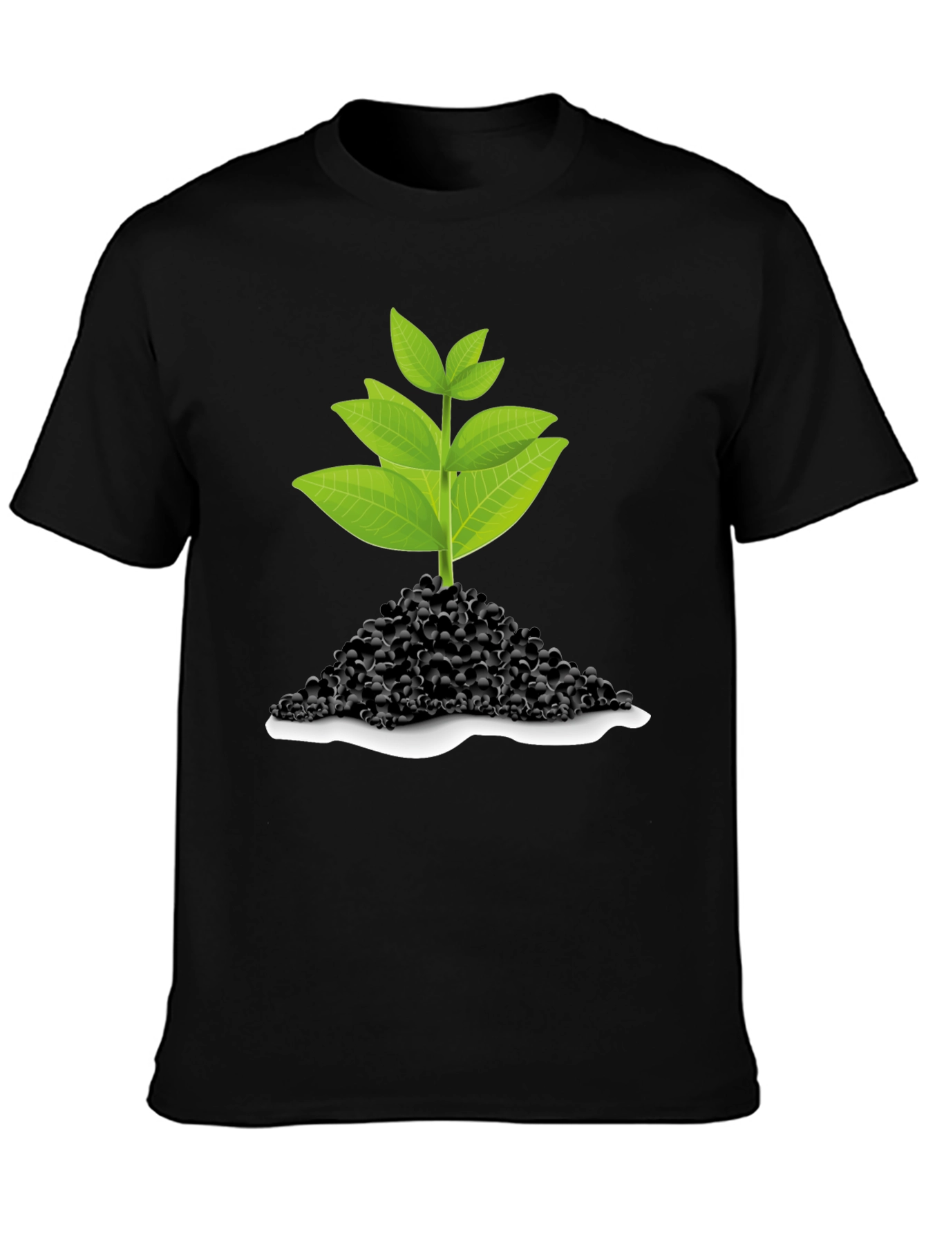 Green Sprout T-Shirt - Black