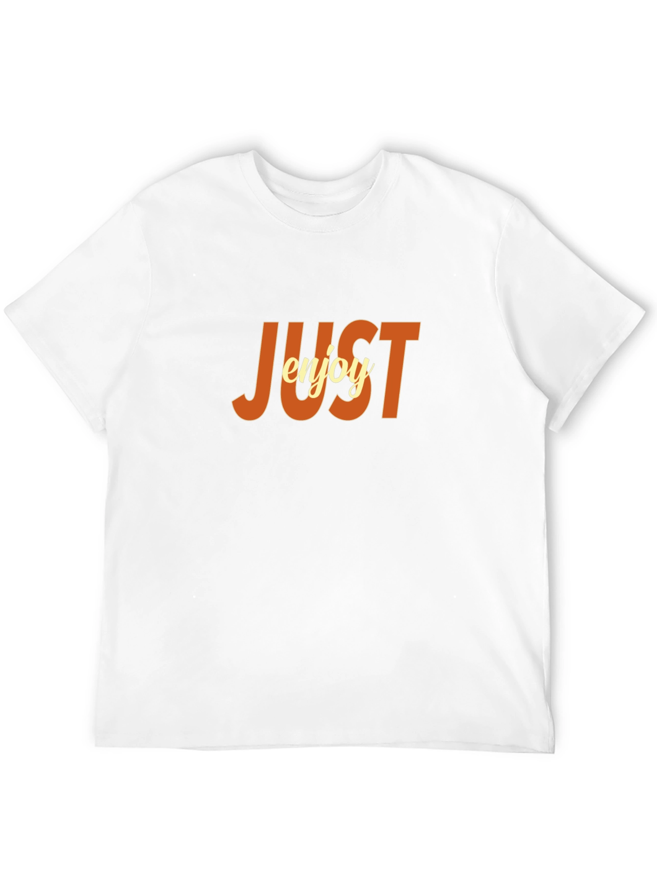 Just Enjoy Graphic Tee - Comfortable Black T-Shirt