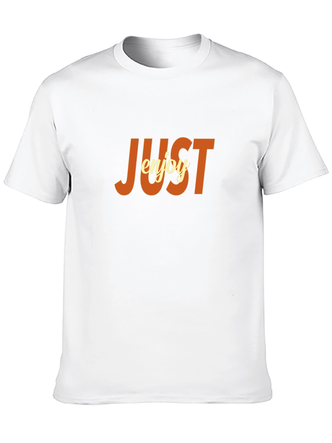 Just Enjoy Graphic Tee - Comfortable Black T-Shirt