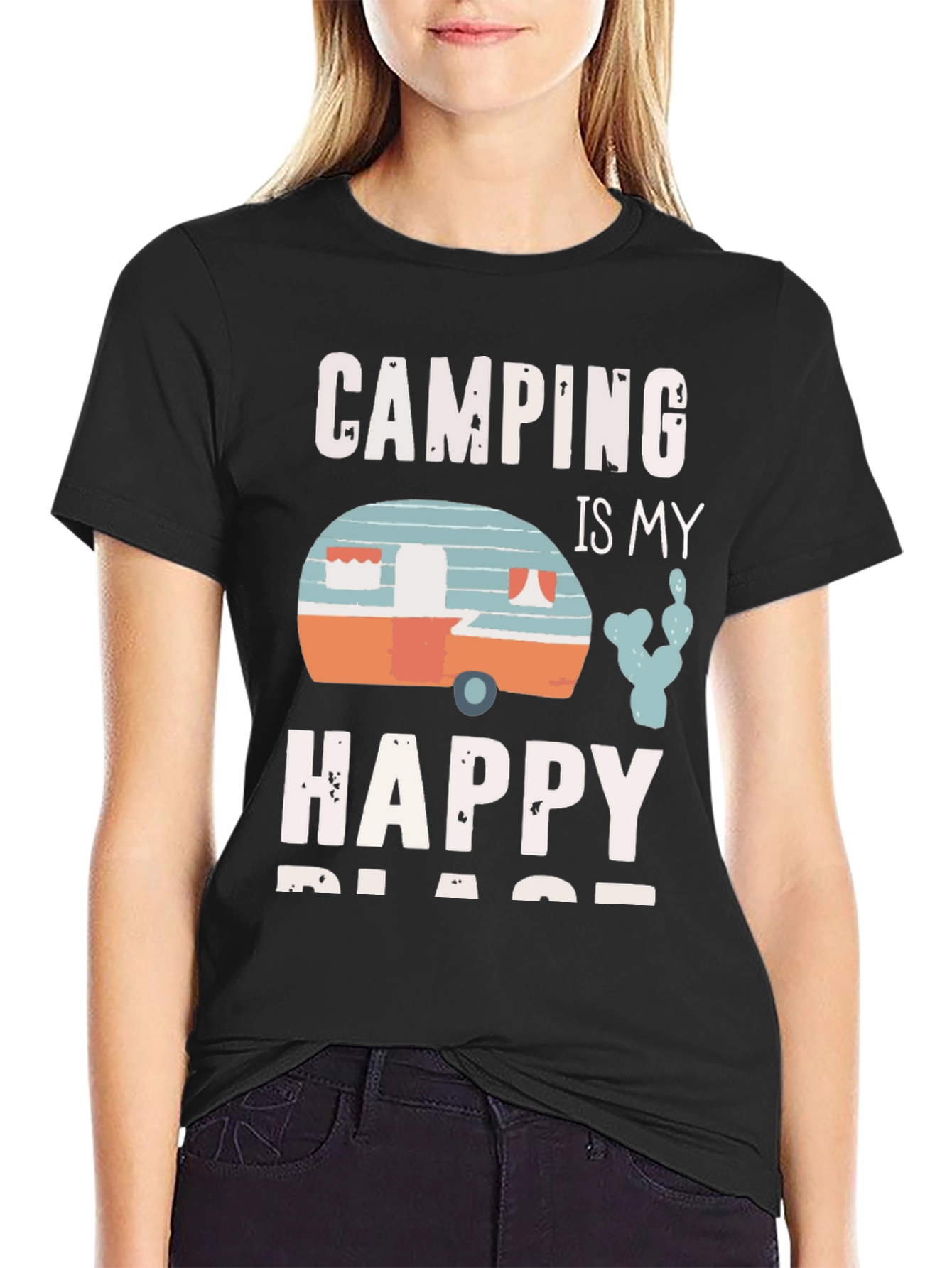 Camping Is My Happy Place Graphic Tee