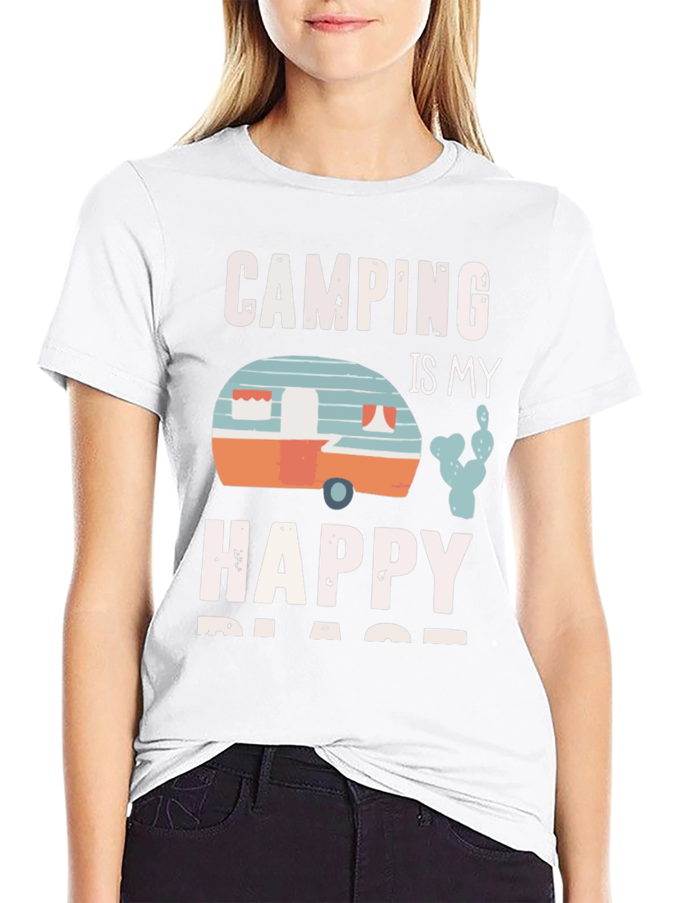 Camping Is My Happy Place Graphic Tee