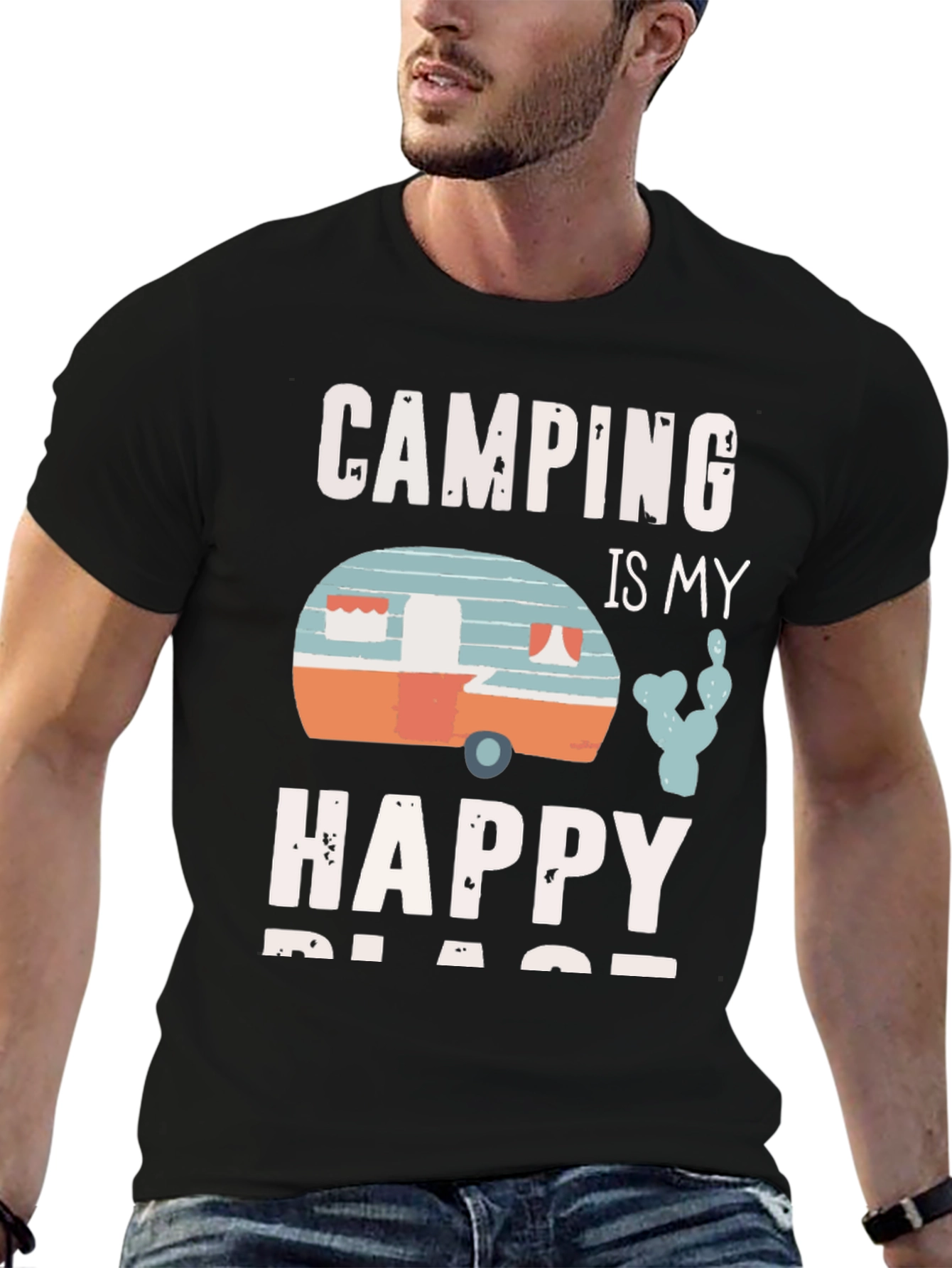 Camping Is My Happy Place Graphic Tee