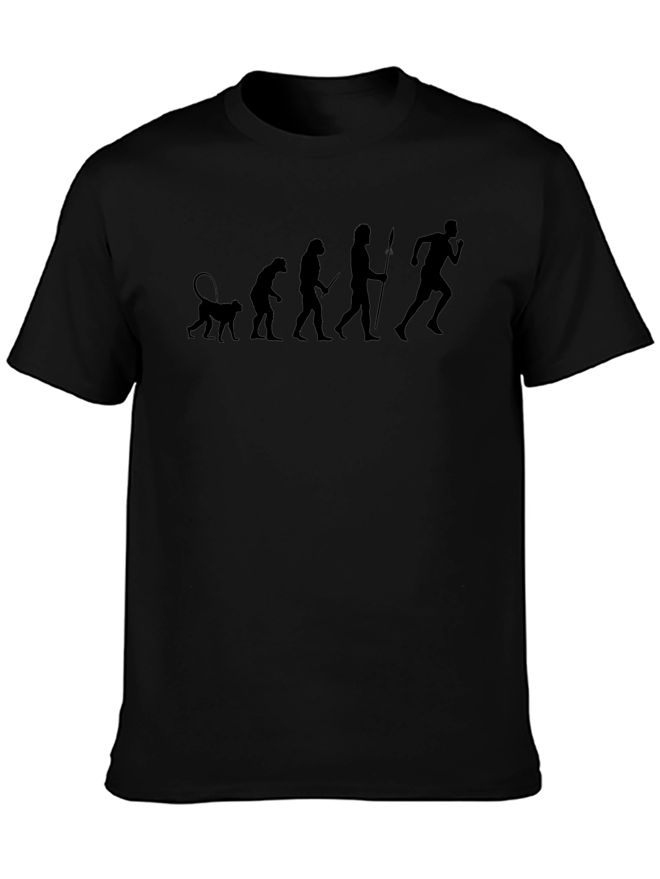 Evolution of Running Black T-Shirt