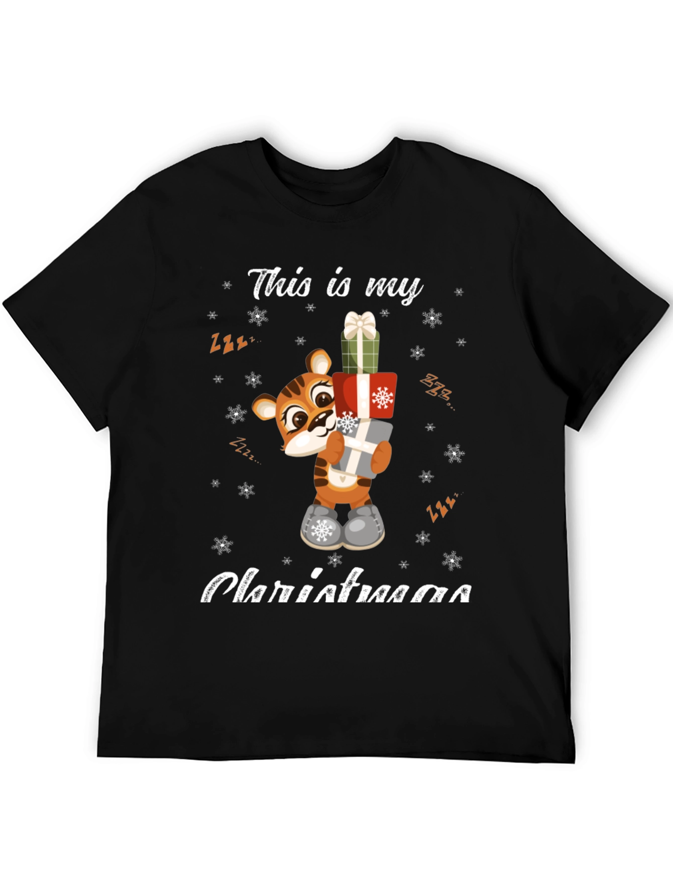 Cute Tiger Christmas T-Shirt
