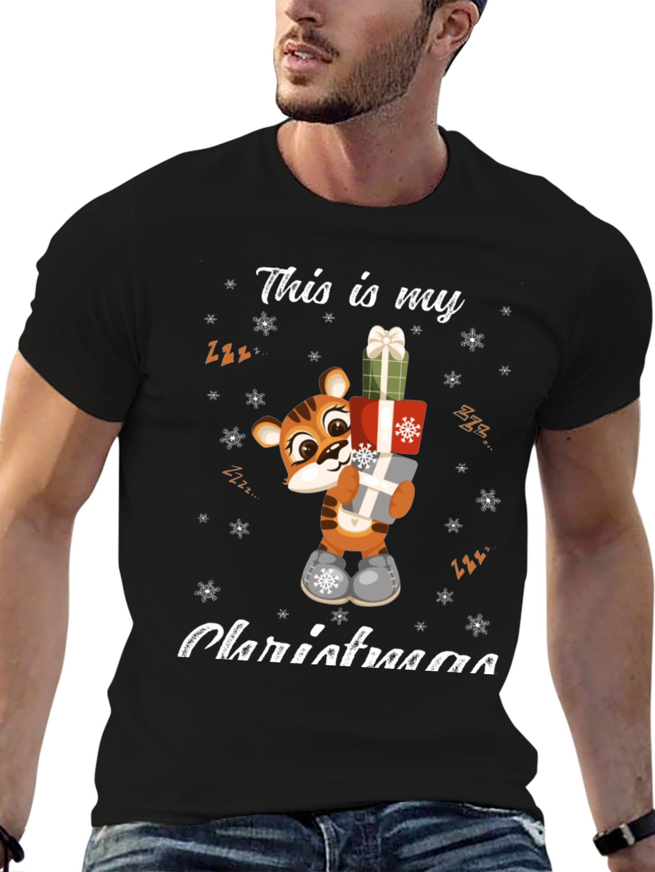 Cute Tiger Christmas T-Shirt