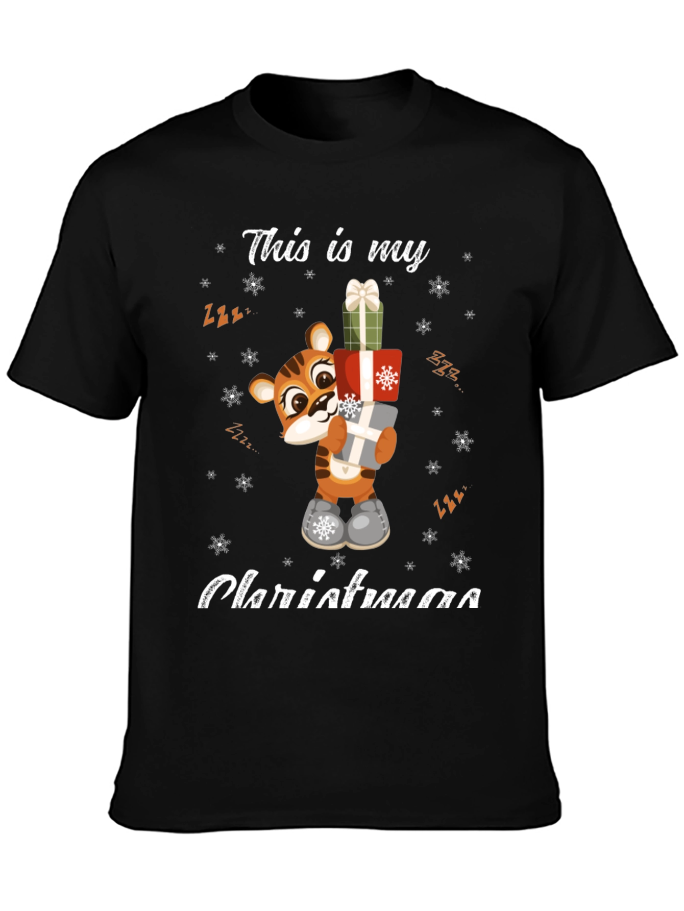 Cute Tiger Christmas T-Shirt