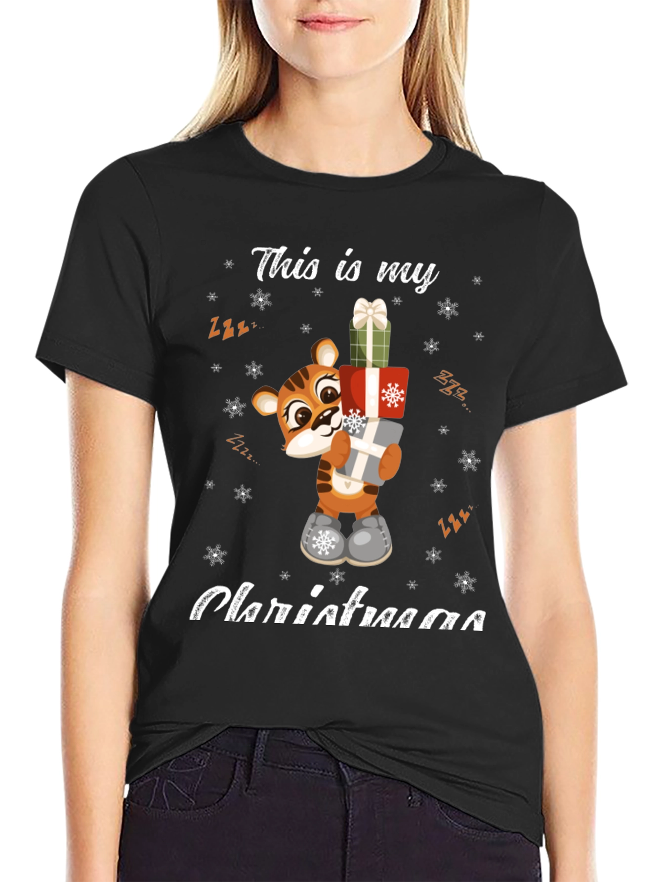 Cute Tiger Christmas T-Shirt