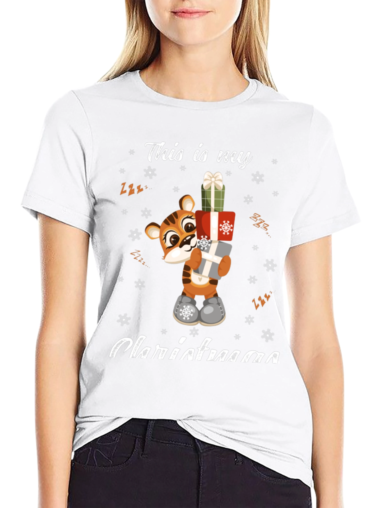 Cute Tiger Christmas T-Shirt