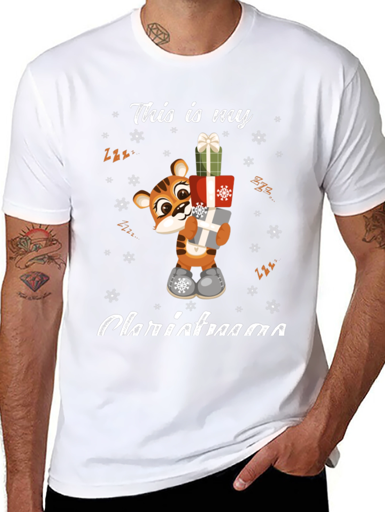 Cute Tiger Christmas T-Shirt