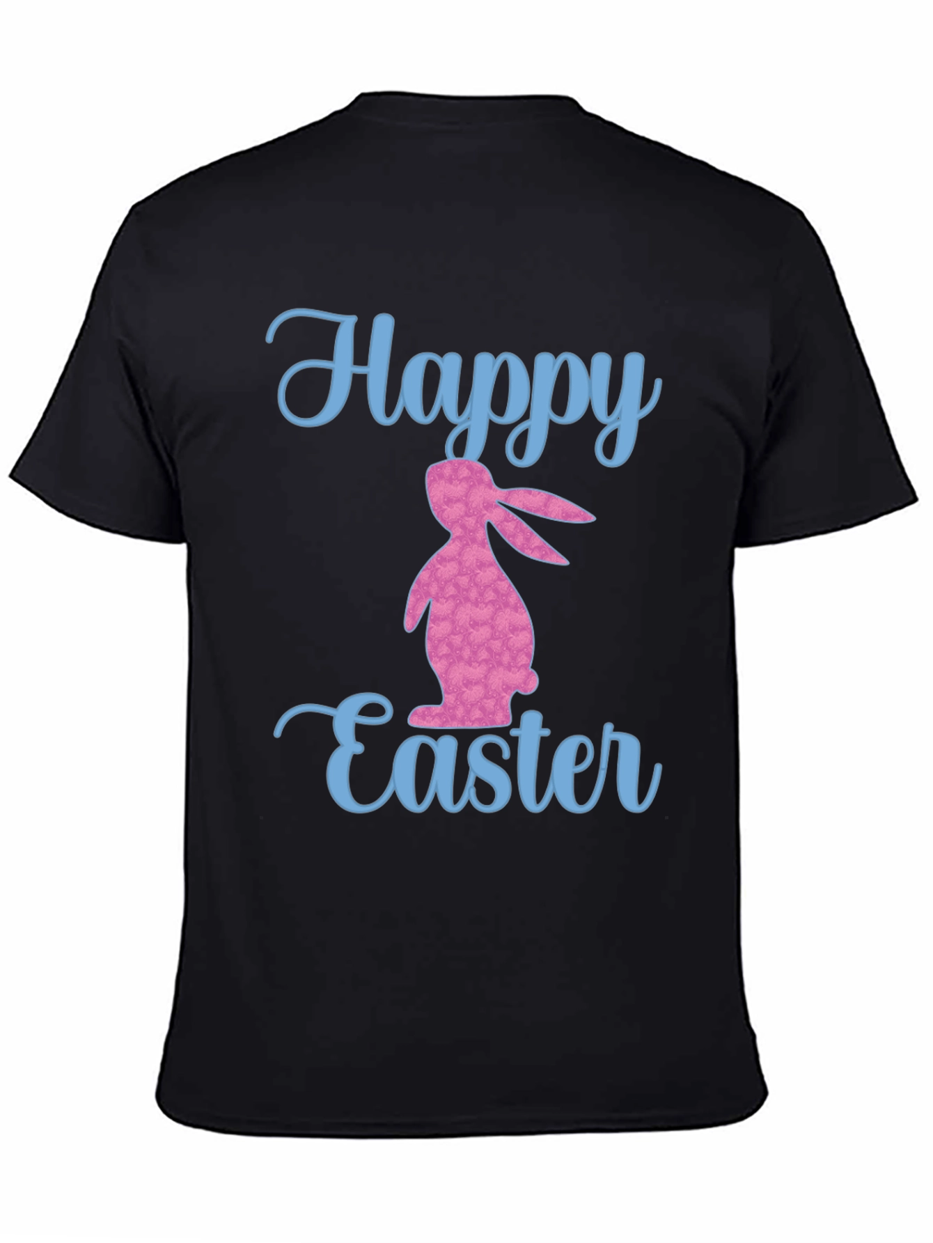 Happy Easter Bunny Graphic T-Shirt - Black