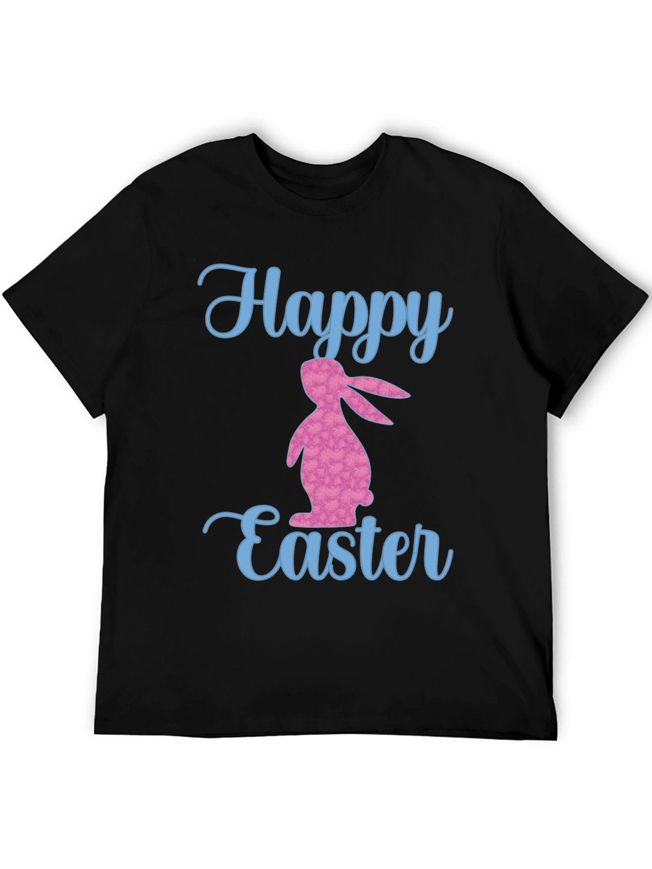 Happy Easter Bunny Graphic T-Shirt - Black