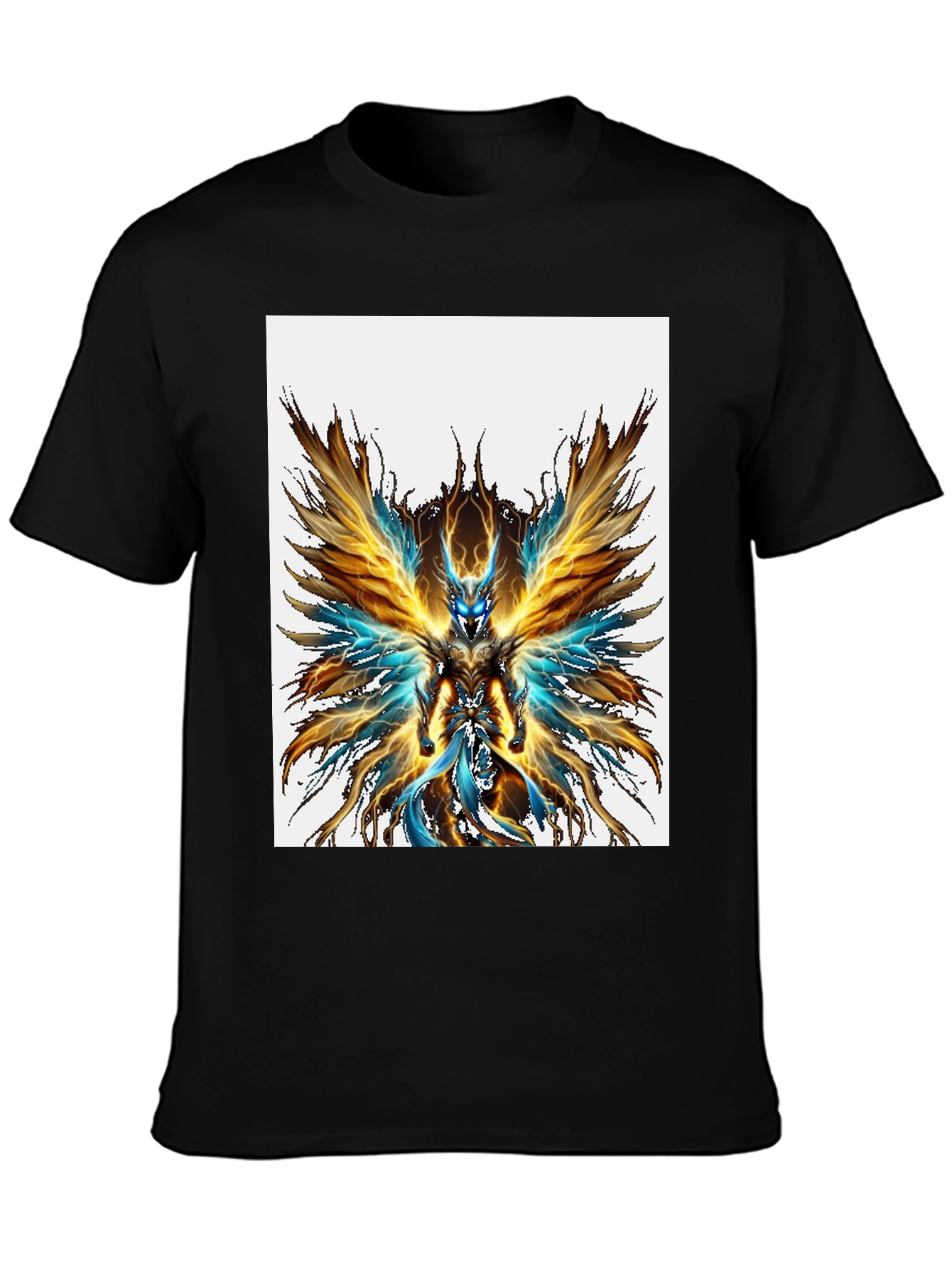 Fiery Angel Graphic Black T-Shirt