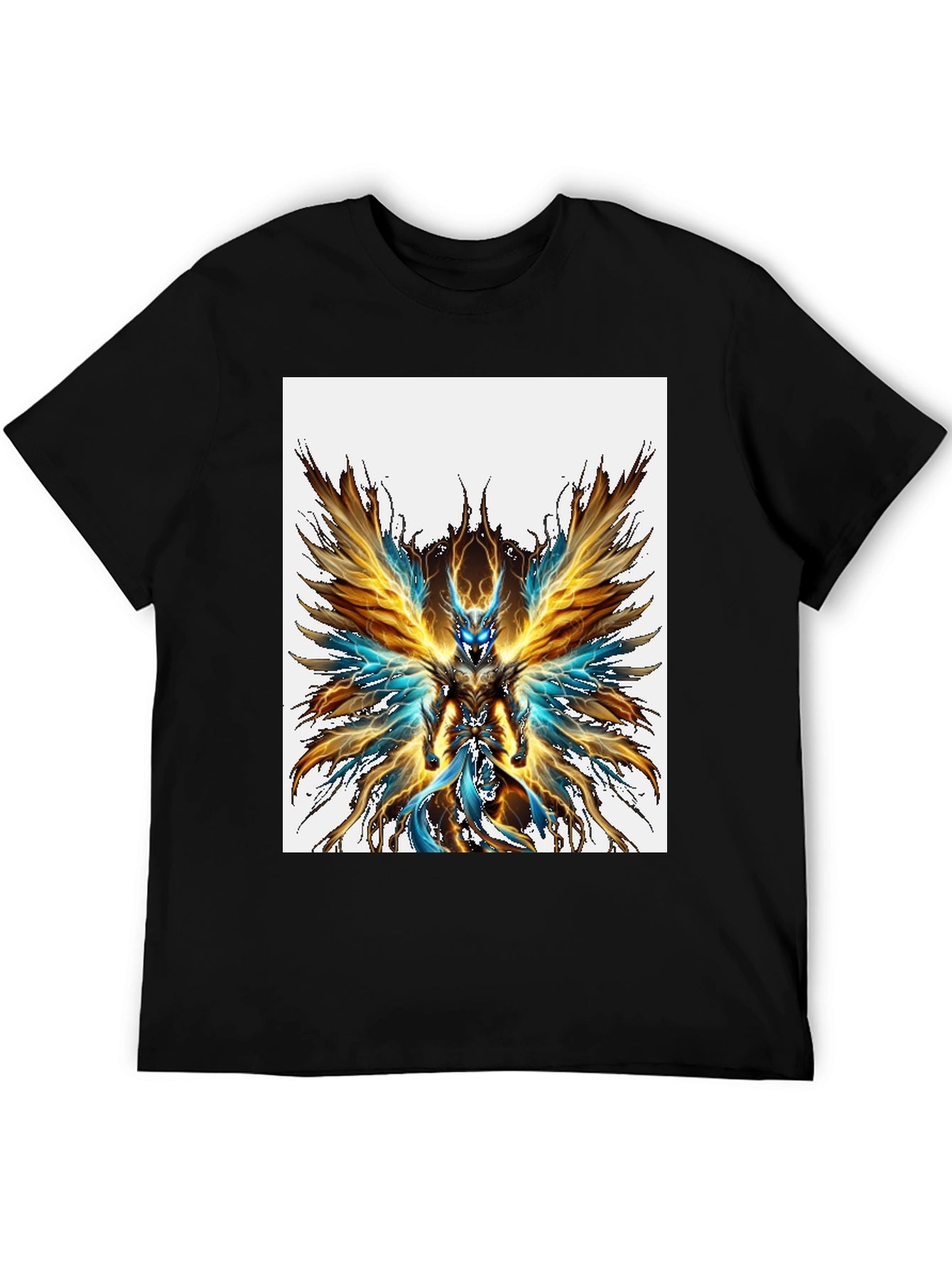 Fiery Angel Graphic Black T-Shirt