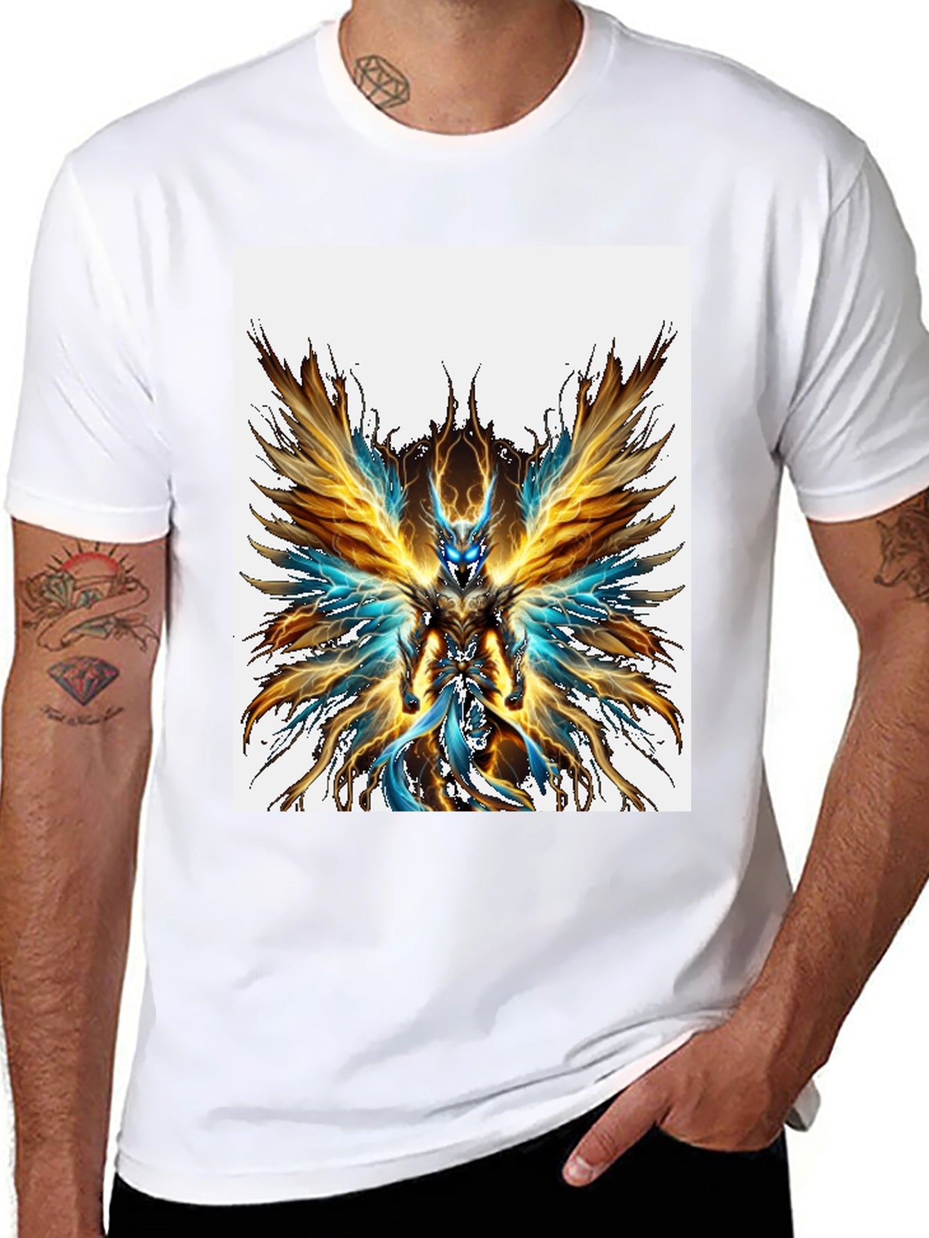 Fiery Angel Graphic Black T-Shirt