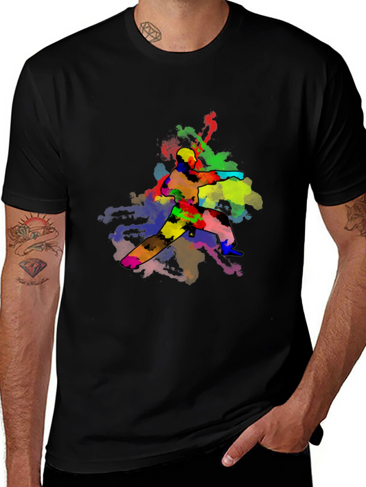 Colorful Karate Graphic T-Shirt