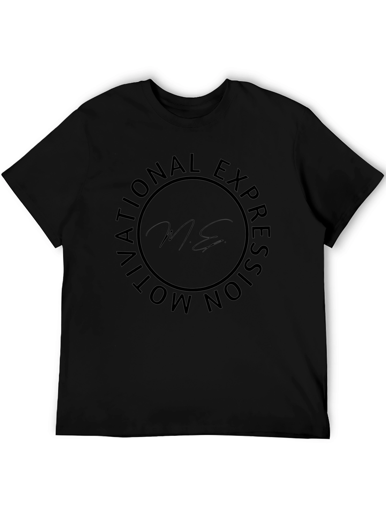 Motivational Expression Black Graphic T-Shirt