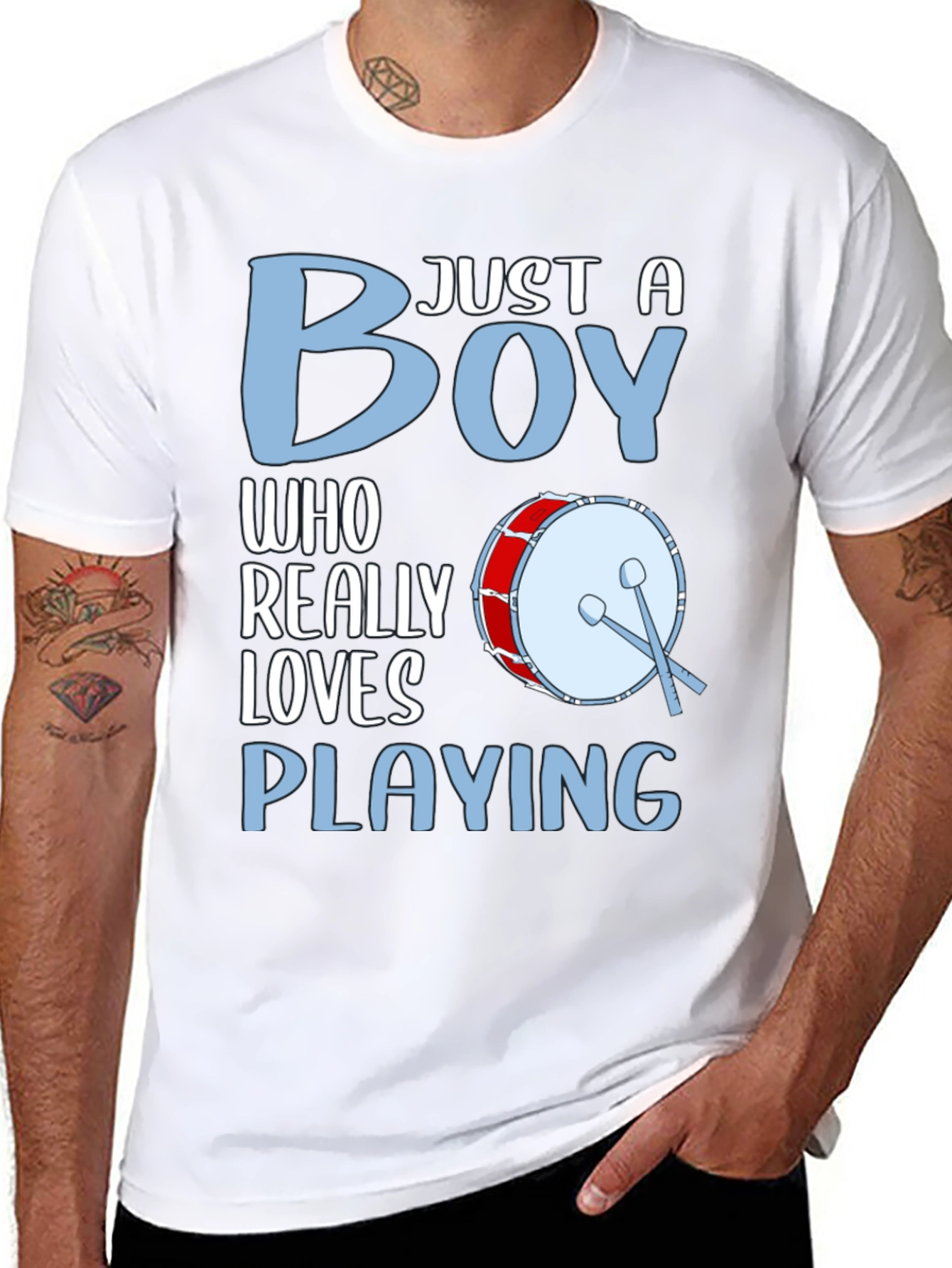 Boy Drummer Graphic T-Shirt