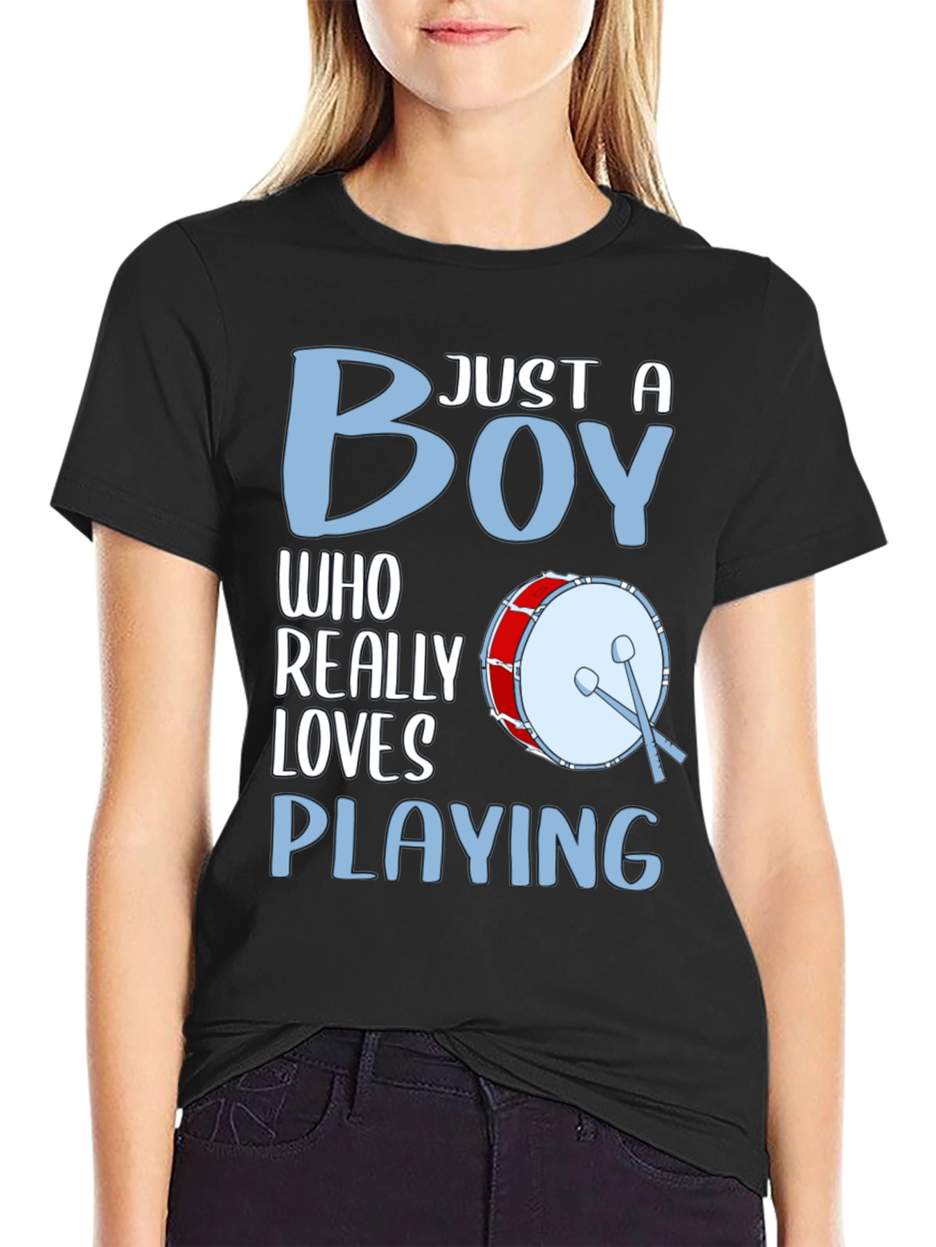 Boy Drummer Graphic T-Shirt