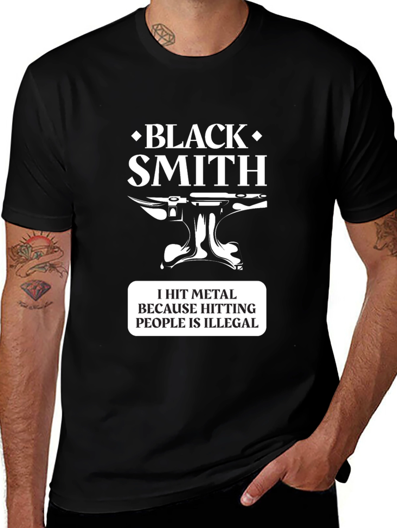 Blacksmith T-Shirt - Hit Metal Funny Tee