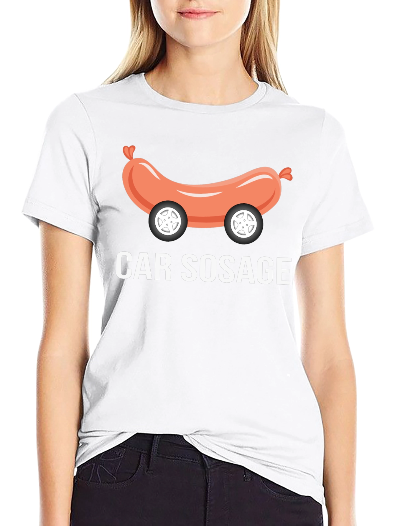 Car Sosage Graphic Tee - Funny Foodie T-Shirt