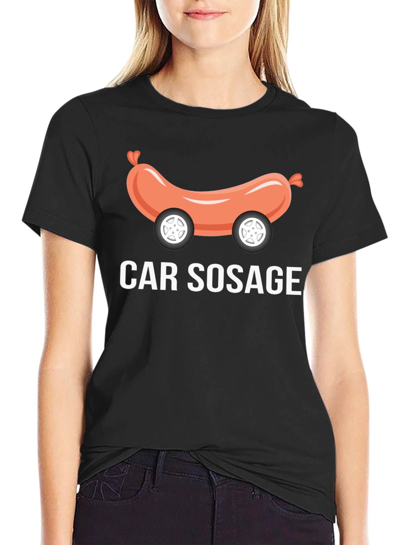 Car Sosage Graphic Tee - Funny Foodie T-Shirt