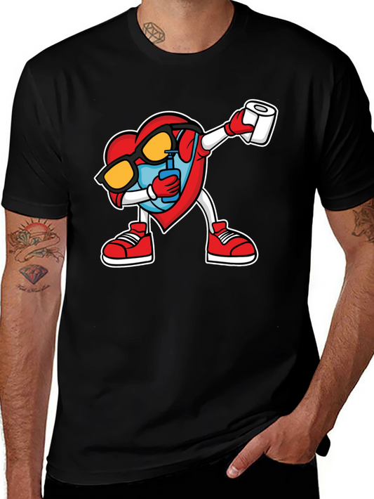 Heart Dabbing T-Shirt - Novelty Graphic Tee