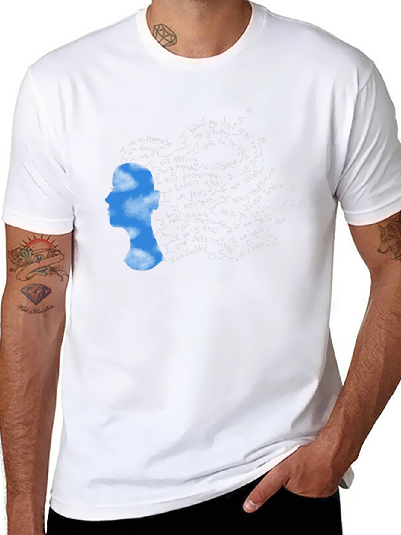 Inspirational Cloud Woman Graphic T-Shirt
