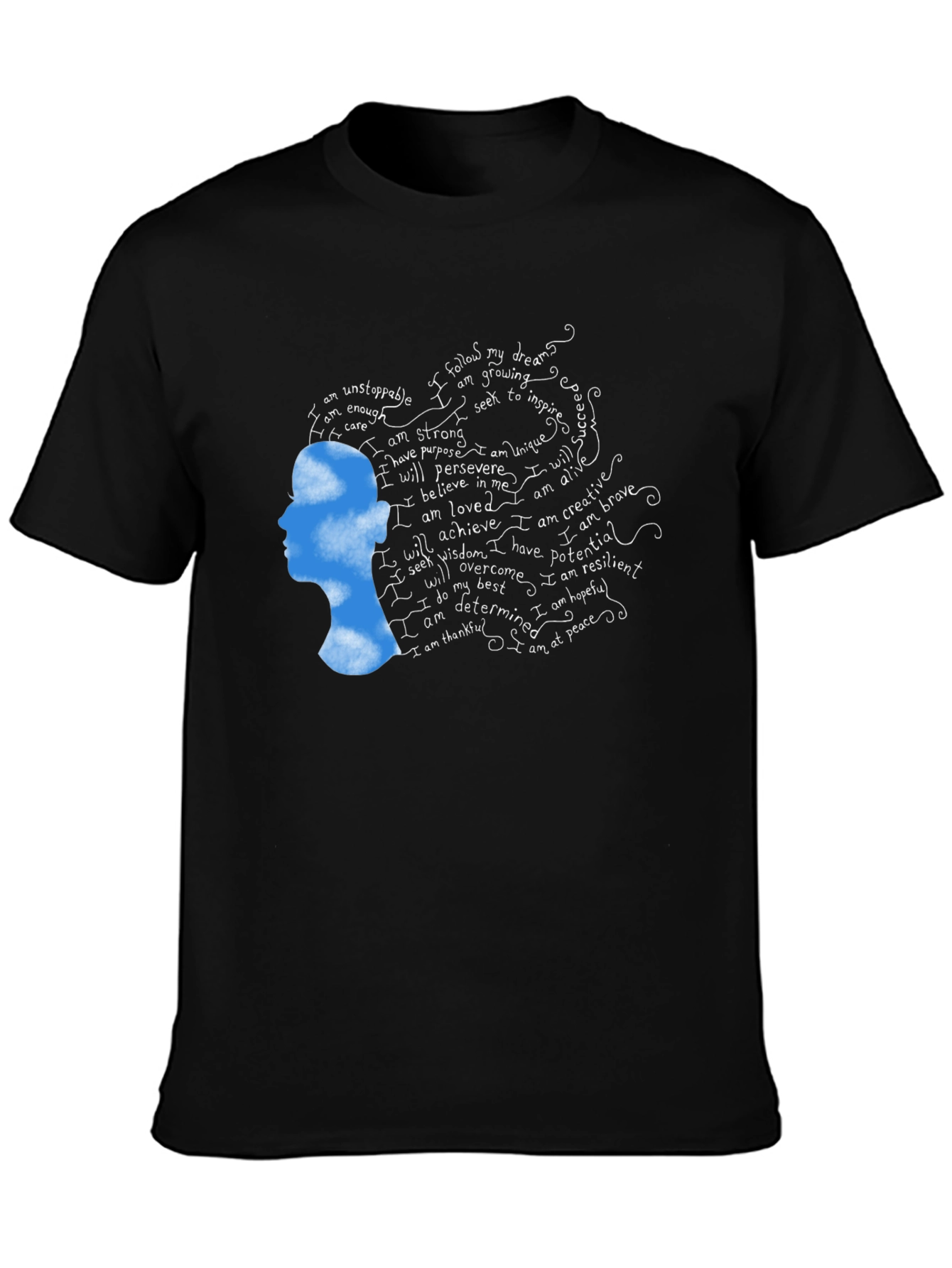 Inspirational Cloud Woman Graphic T-Shirt