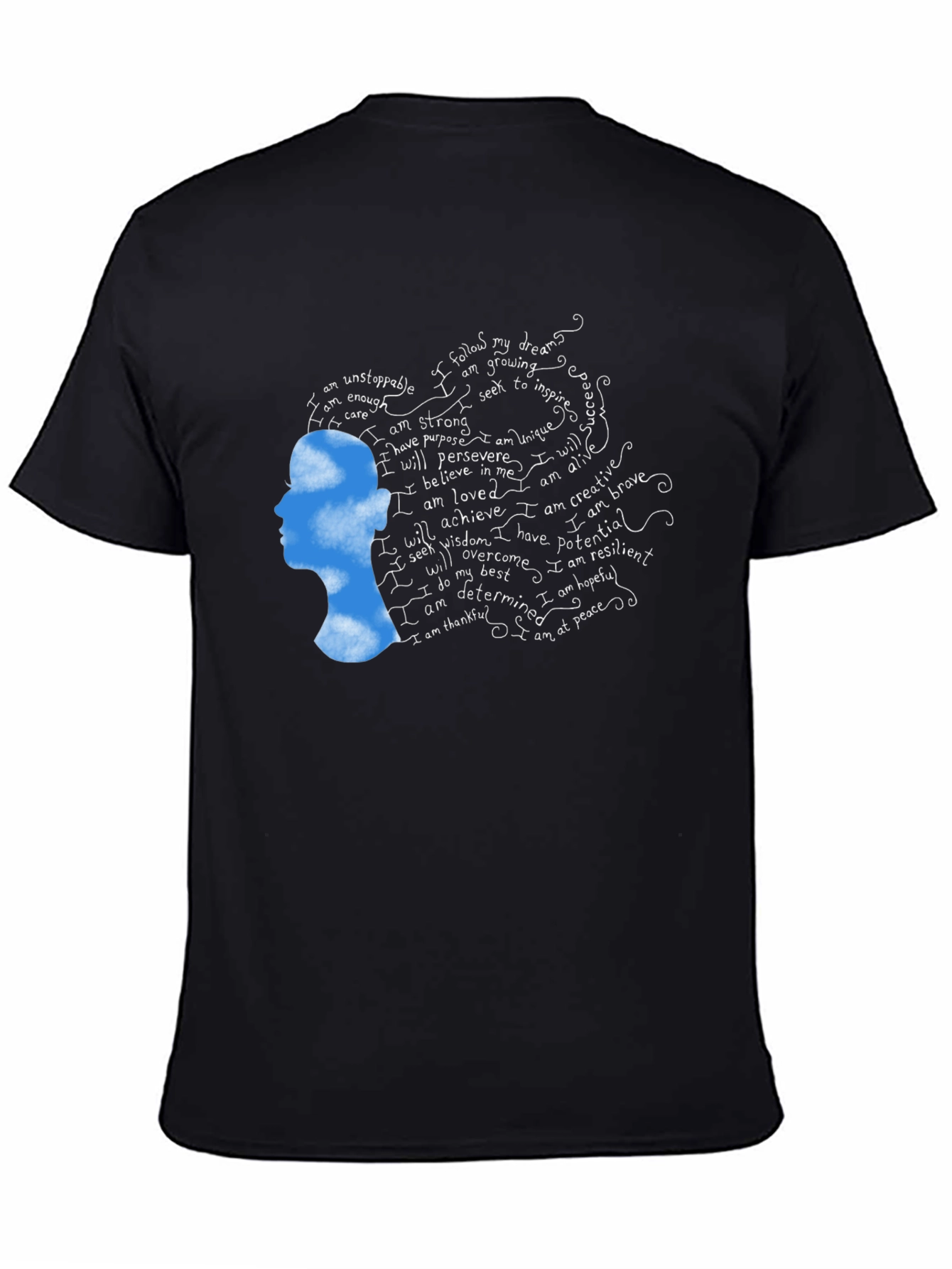 Inspirational Cloud Woman Graphic T-Shirt