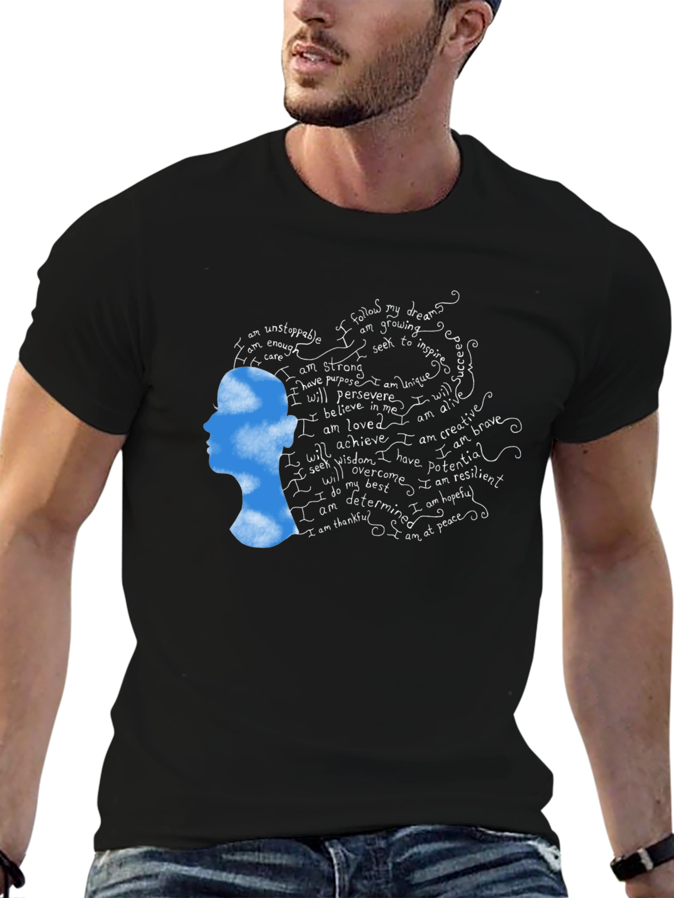 Inspirational Cloud Woman Graphic T-Shirt