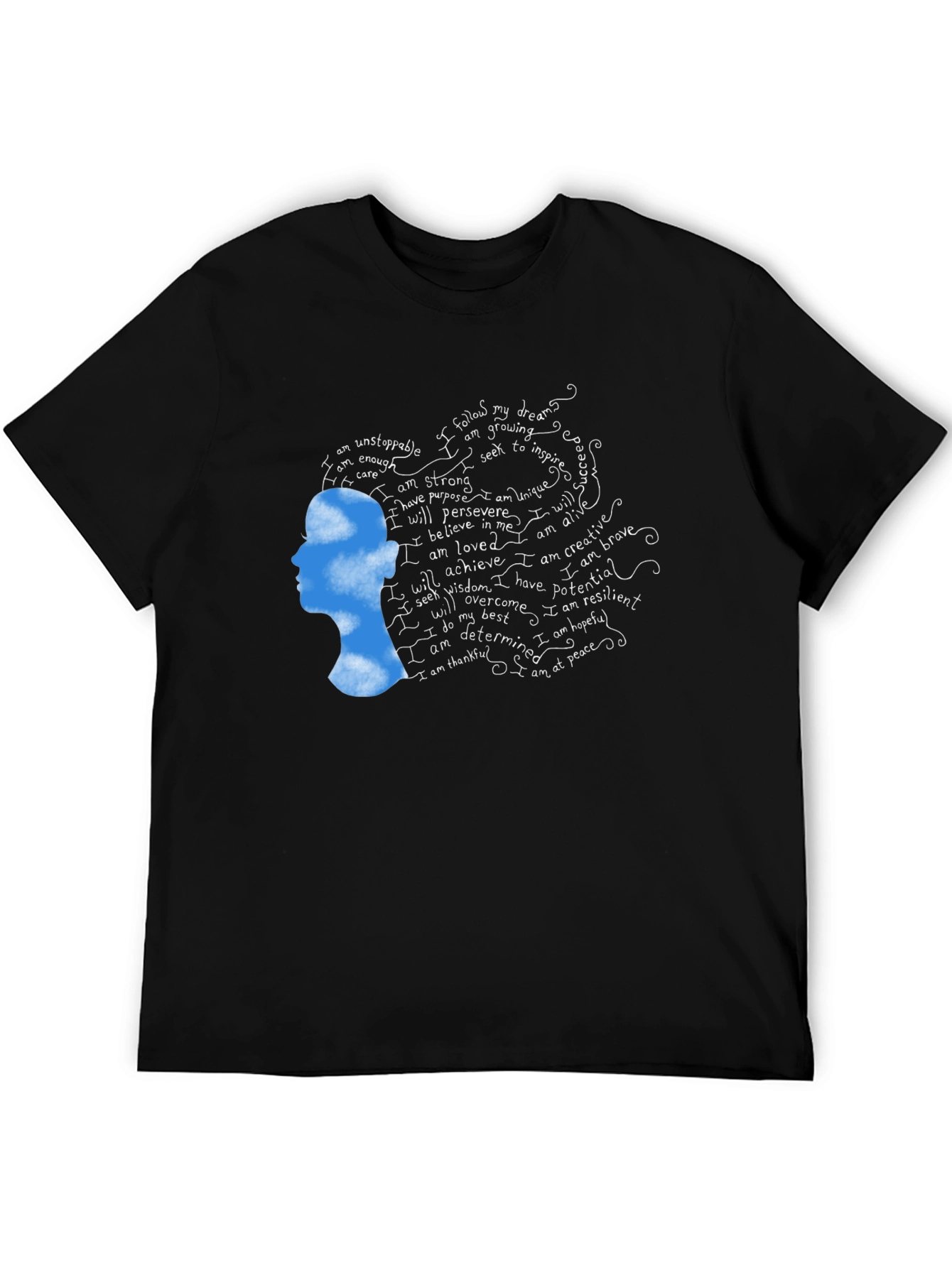 Inspirational Cloud Woman Graphic T-Shirt