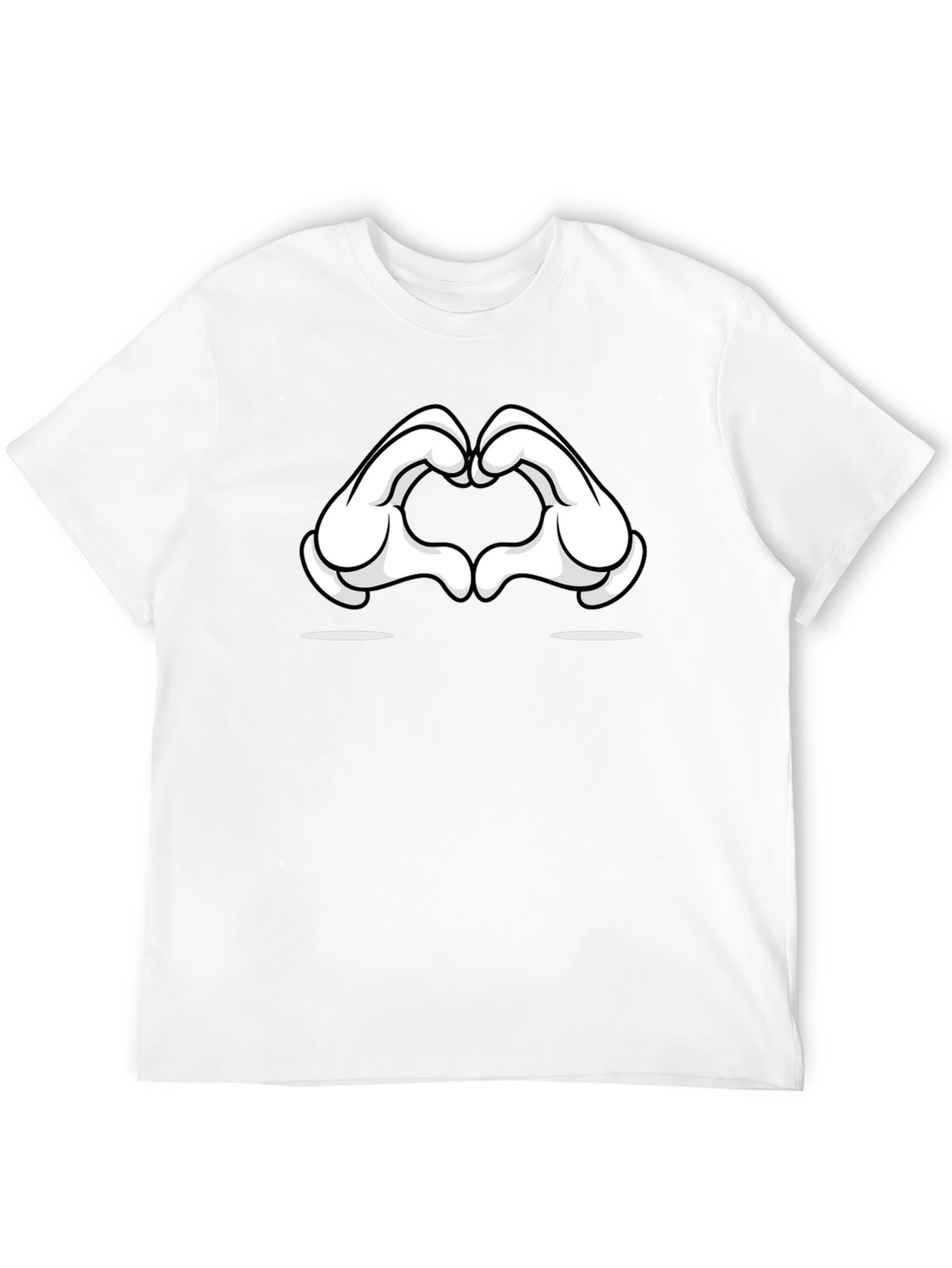 Cartoon Hands Heart Gesture T-Shirt