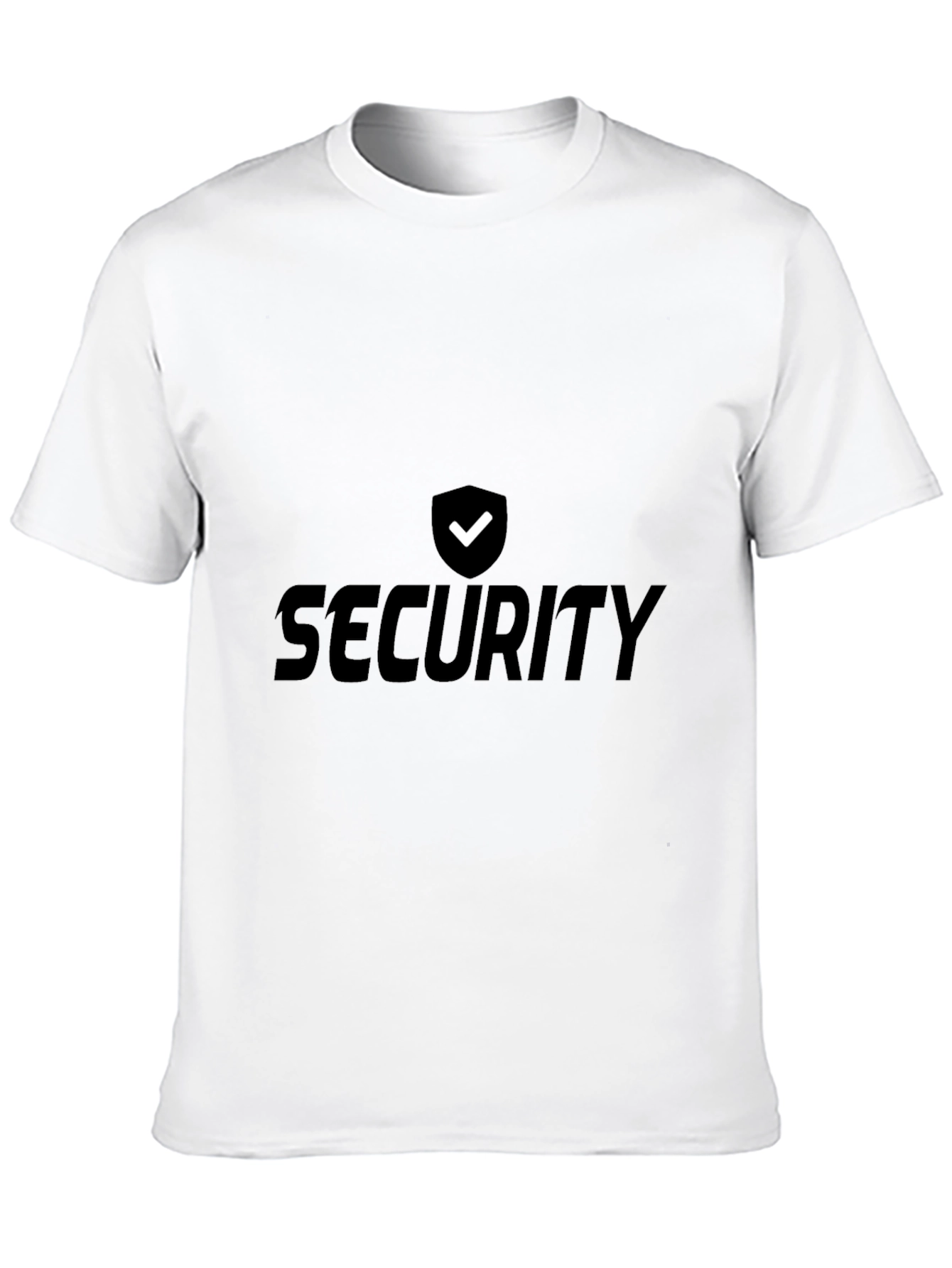 Security Check T-Shirt - Black Cotton Blend Tee