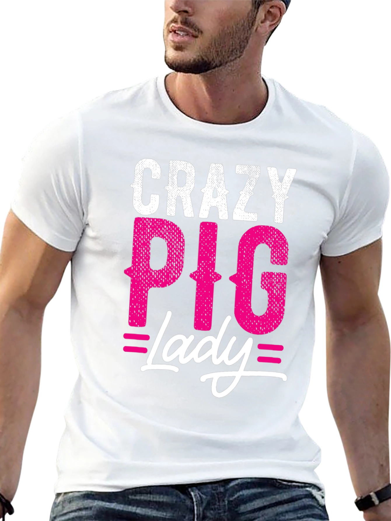 Crazy Pig Lady Graphic Tee