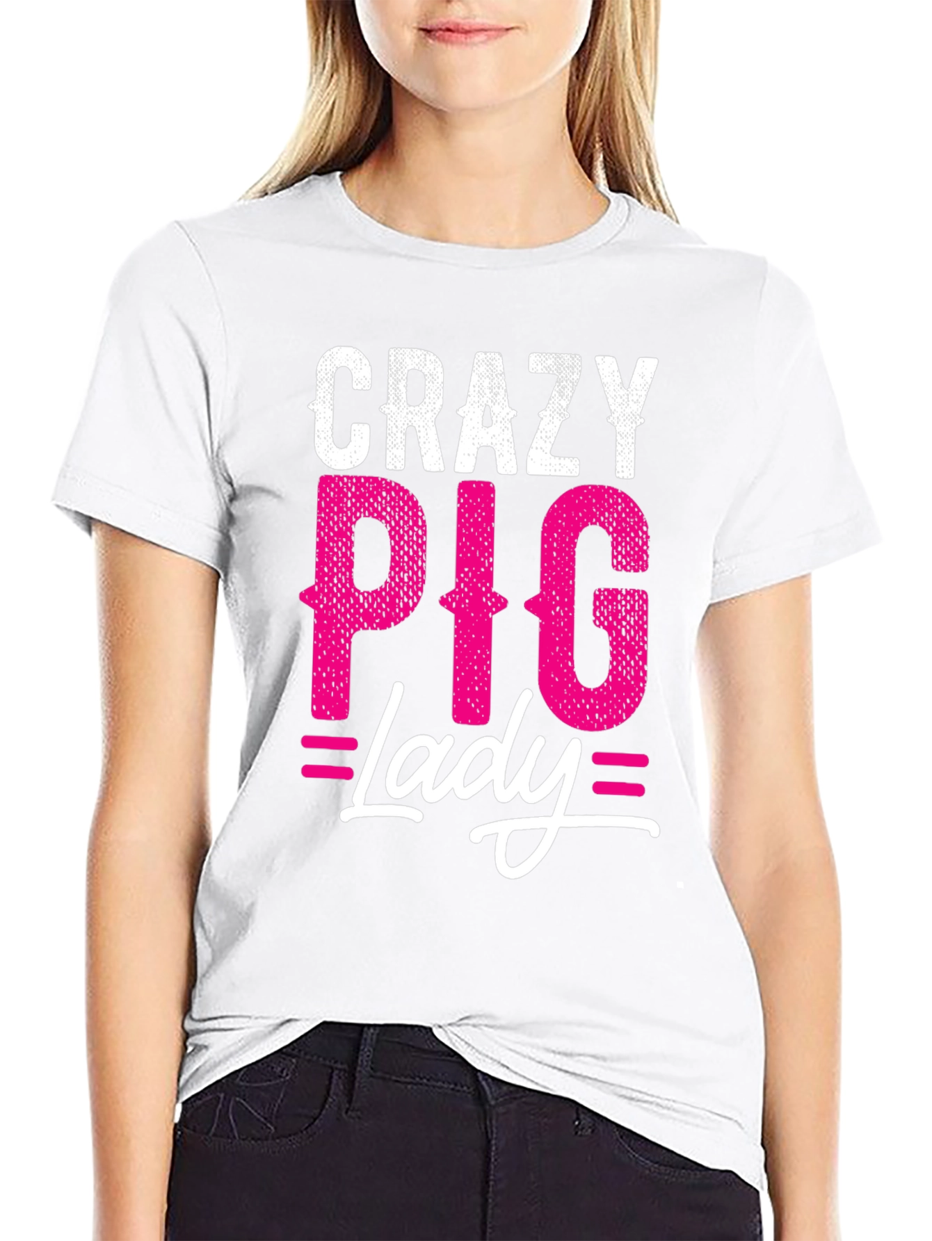Crazy Pig Lady Graphic Tee