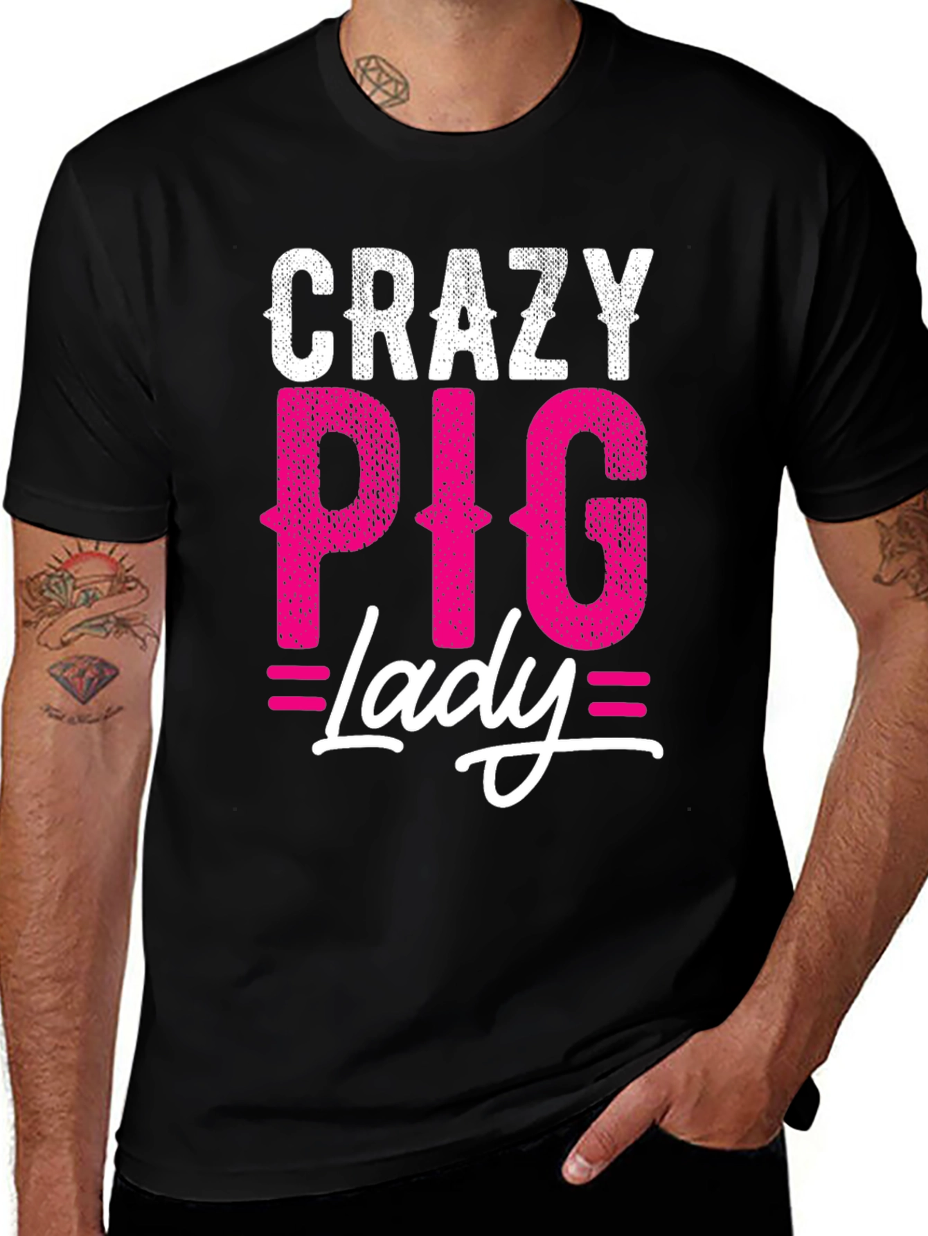 Crazy Pig Lady Graphic Tee