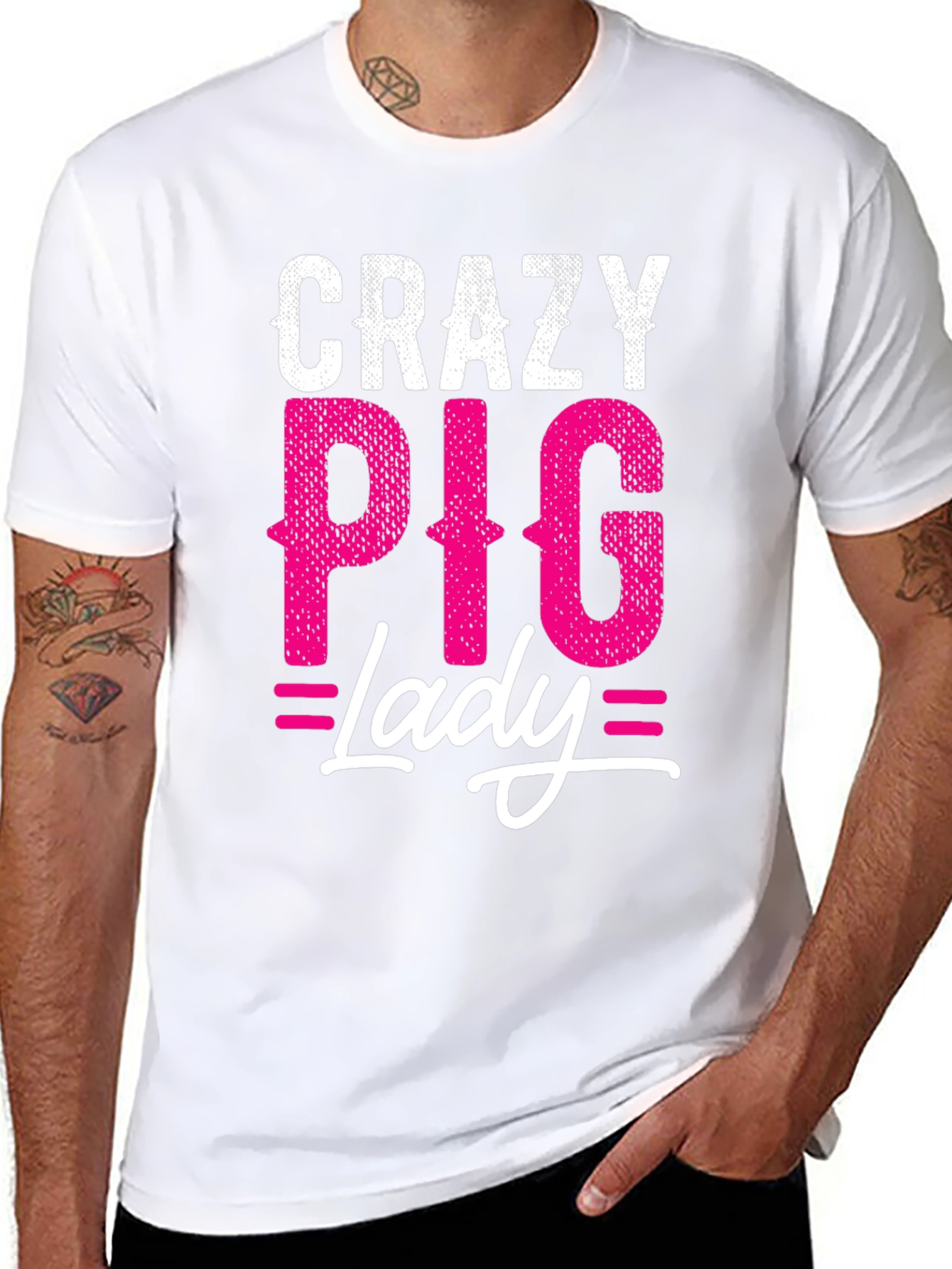Crazy Pig Lady Graphic Tee