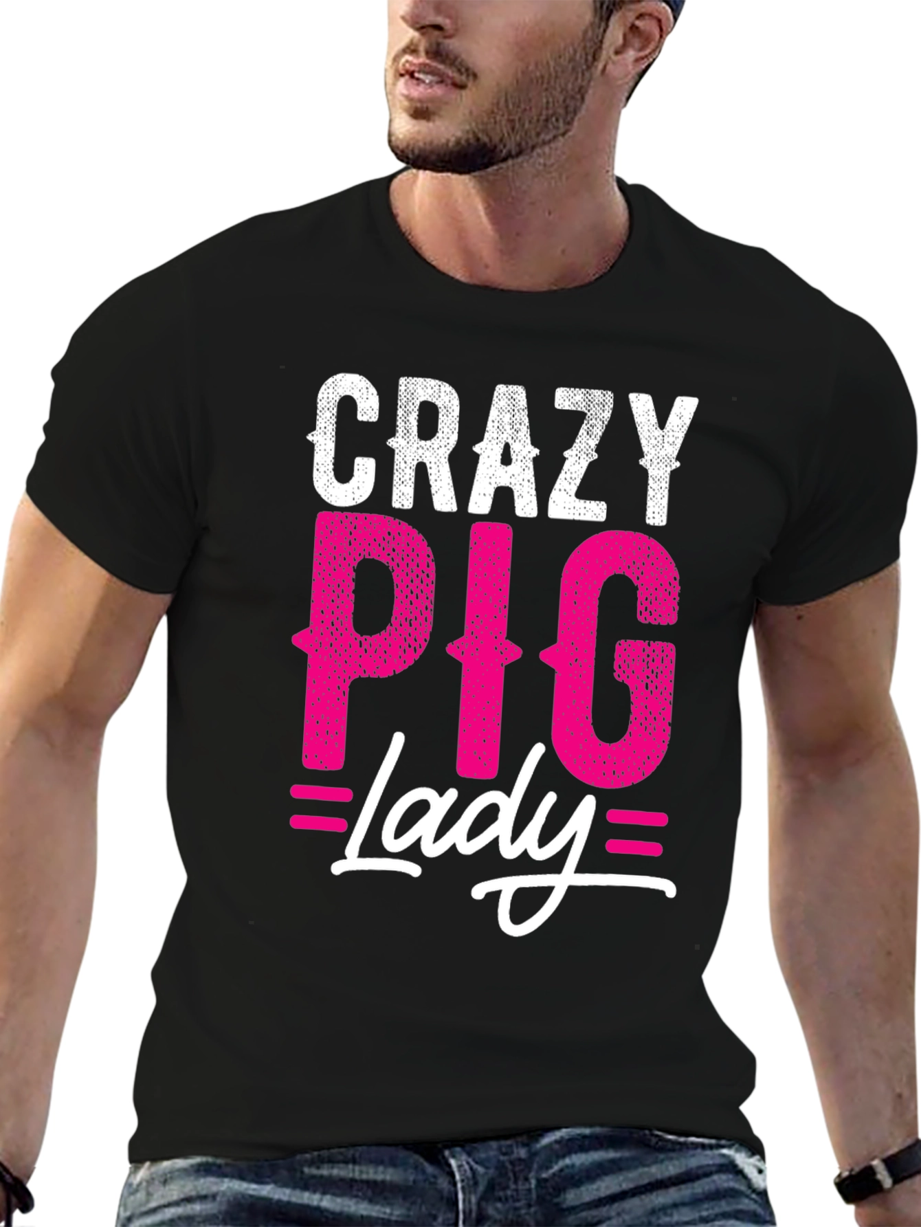Crazy Pig Lady Graphic Tee